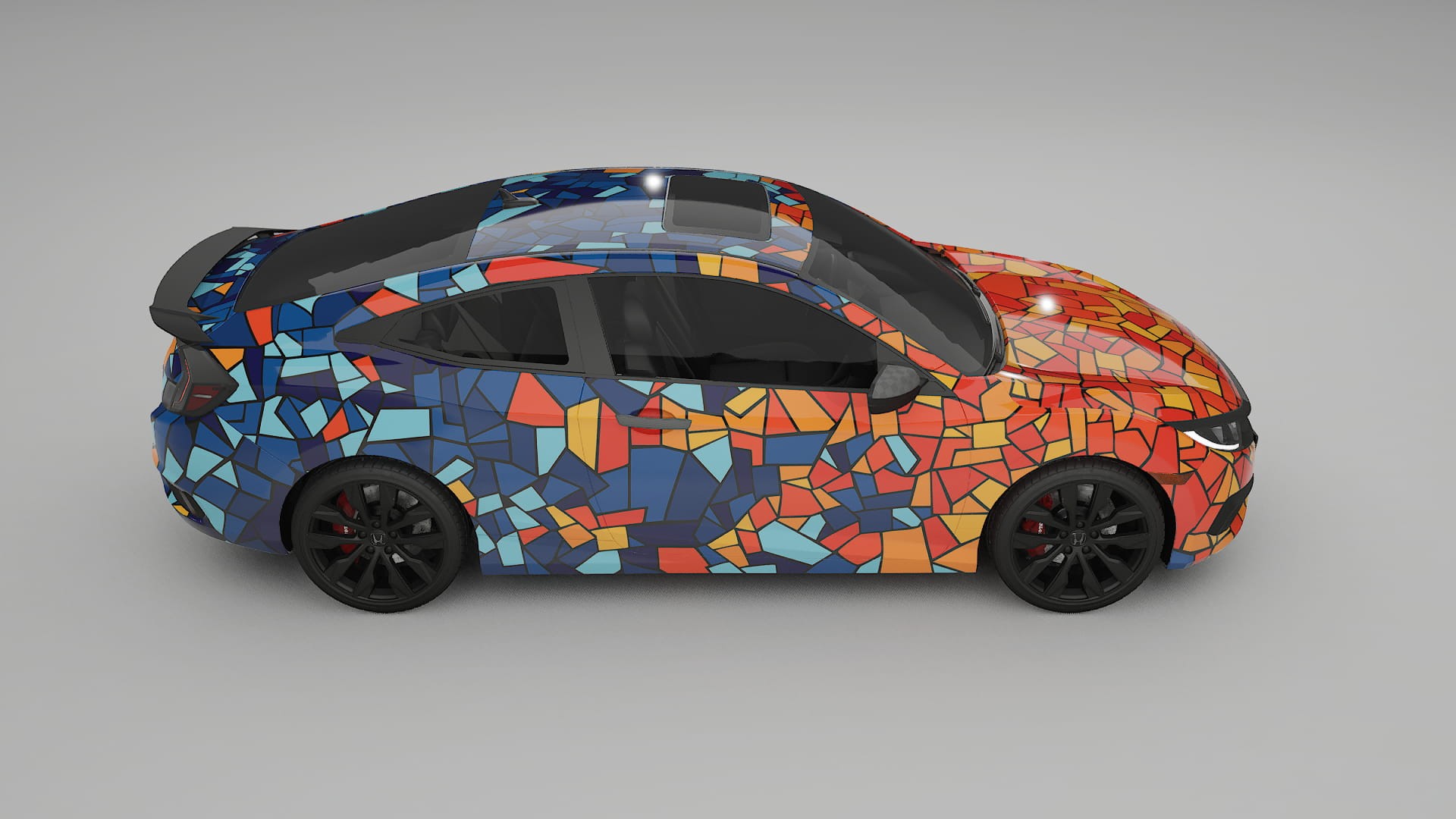 Honda Civic coupe prefacelift pre-LCI BARCELONA – Kit Wrap PPF Personalizzato in Pellicola Poliuretanica Stampabile
