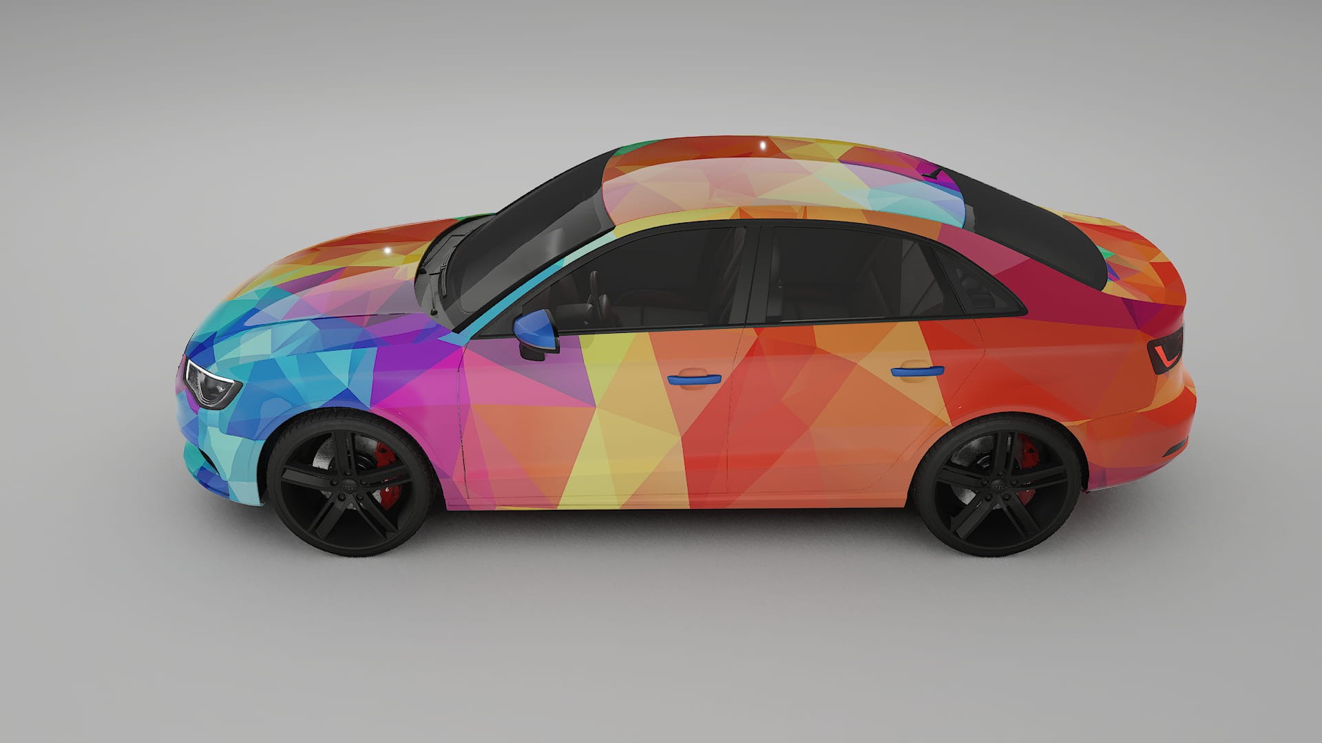 Audi A3 8V sedan prefacelift pre-LCI VECTOR VIBE – Kit Wrap PPF Personalizzato in Pellicola Poliuretanica Stampabile