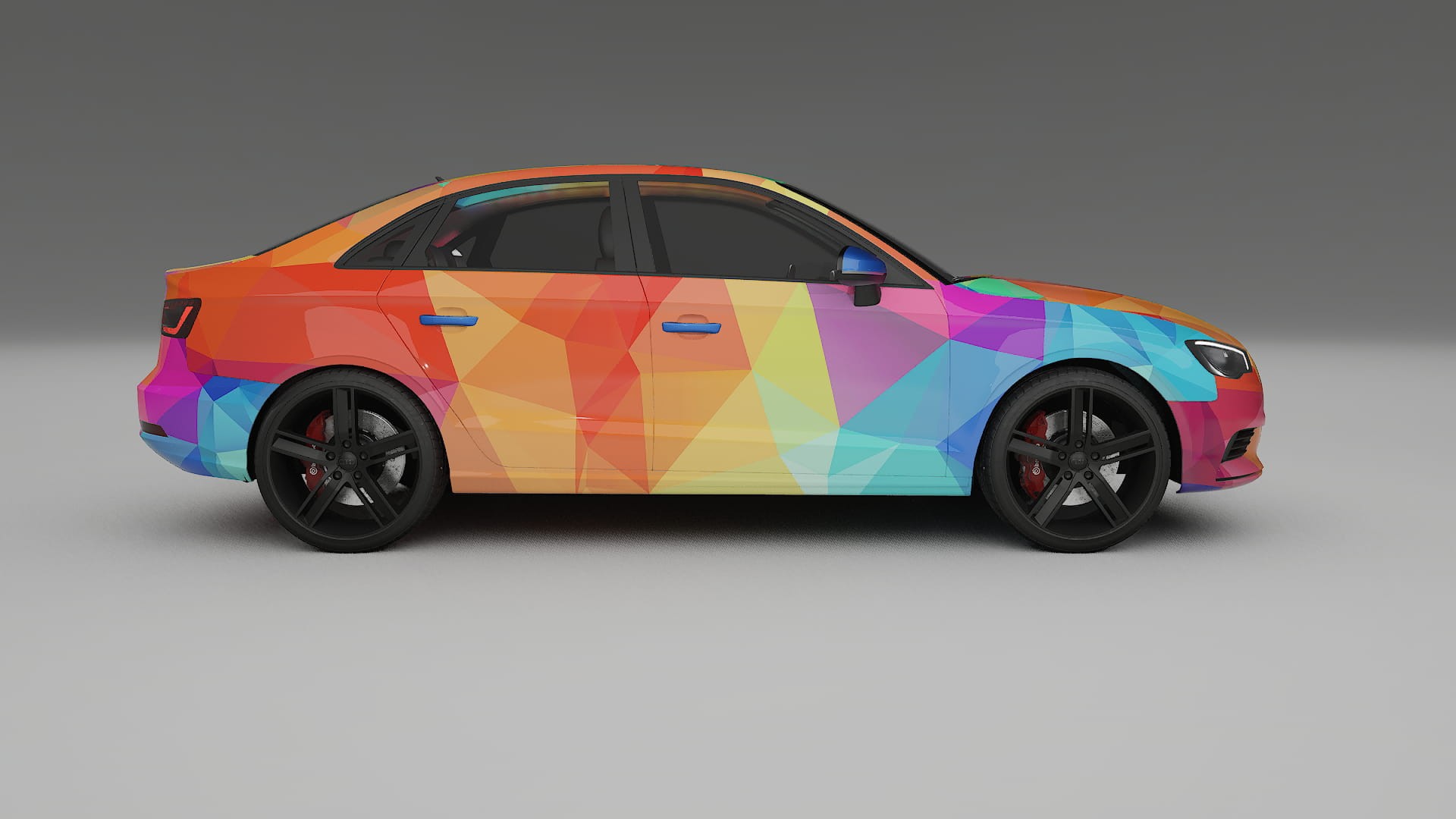 Audi A3 8V sedan prefacelift pre-LCI VECTOR VIBE – Kit Wrap PPF Personalizzato in Pellicola Poliuretanica Stampabile