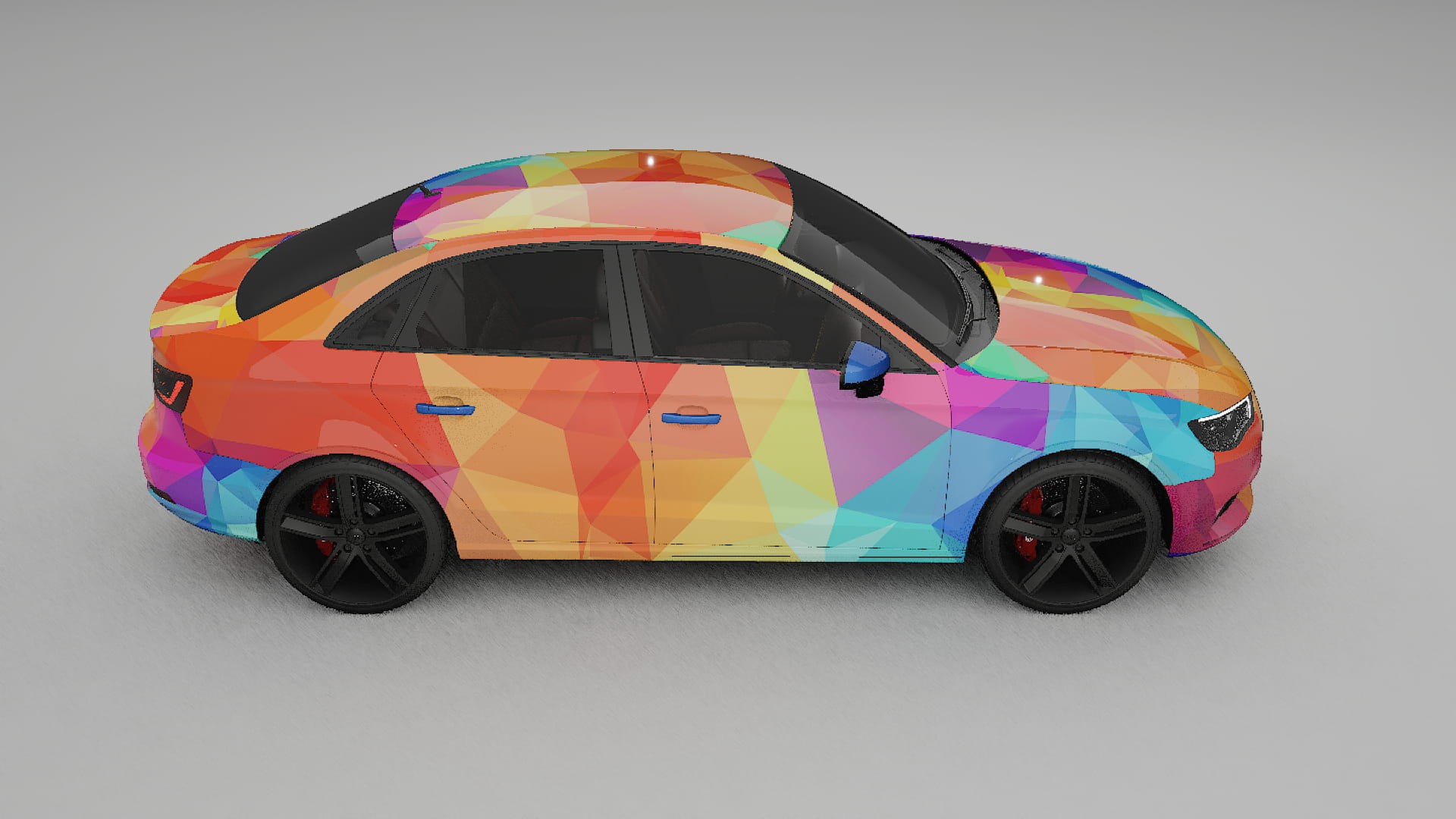 Audi A3 8V sedan prefacelift pre-LCI VECTOR VIBE – Kit Wrap PPF Personalizzato in Pellicola Poliuretanica Stampabile
