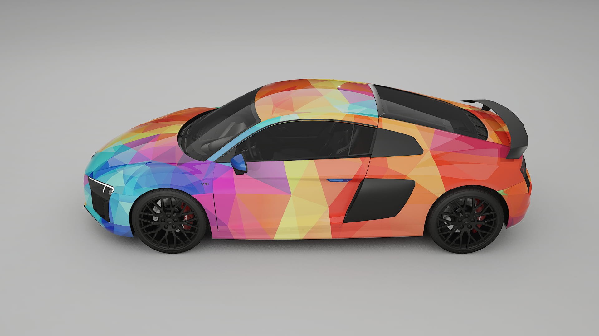 Audi R8 typ-4S prefacelift pre-LCI VECTOR VIBE – Kit Wrap PPF Personalizzato in Pellicola Poliuretanica Stampabile