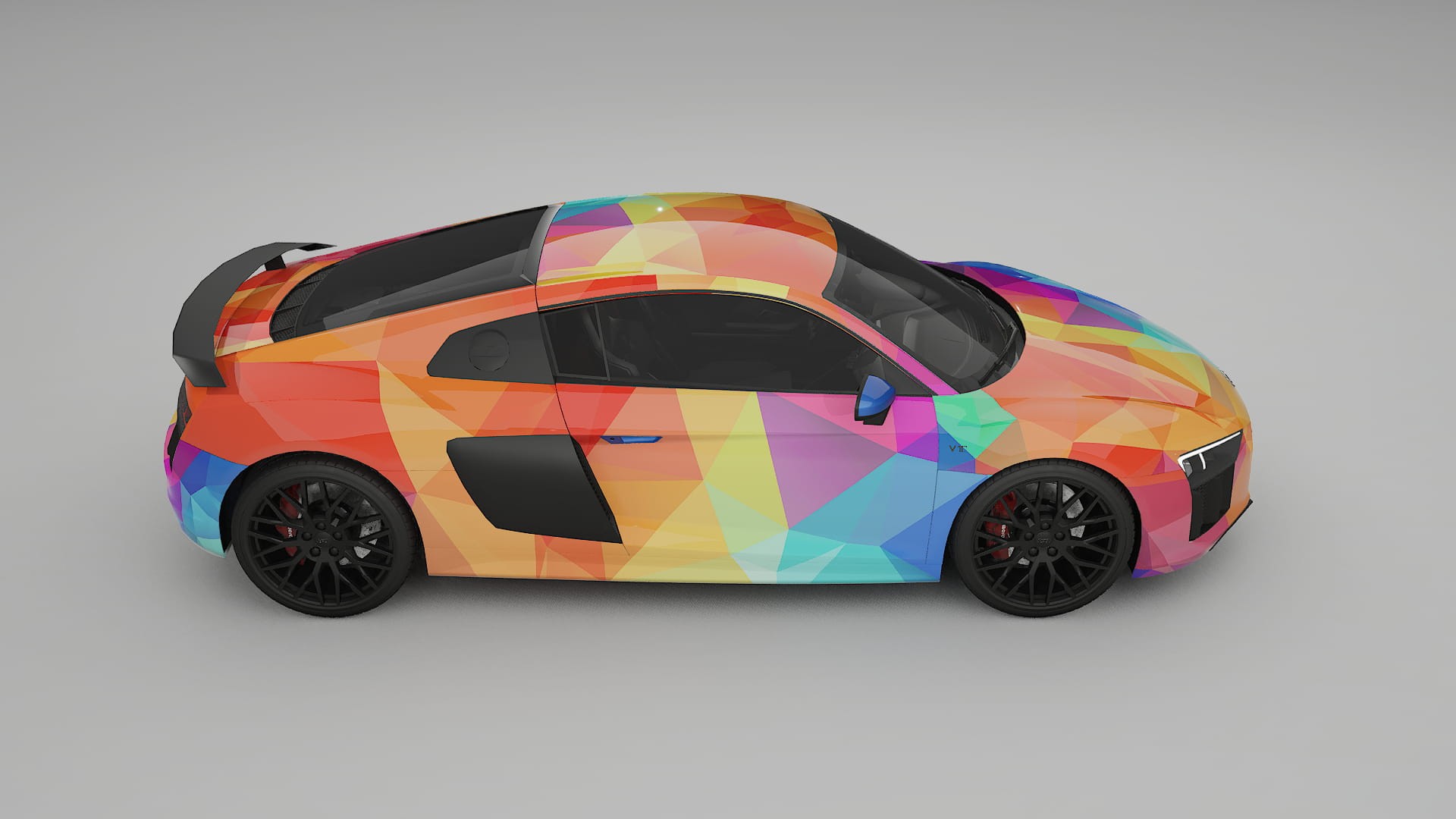 Audi R8 typ-4S prefacelift pre-LCI VECTOR VIBE – Kit Wrap PPF Personalizzato in Pellicola Poliuretanica Stampabile