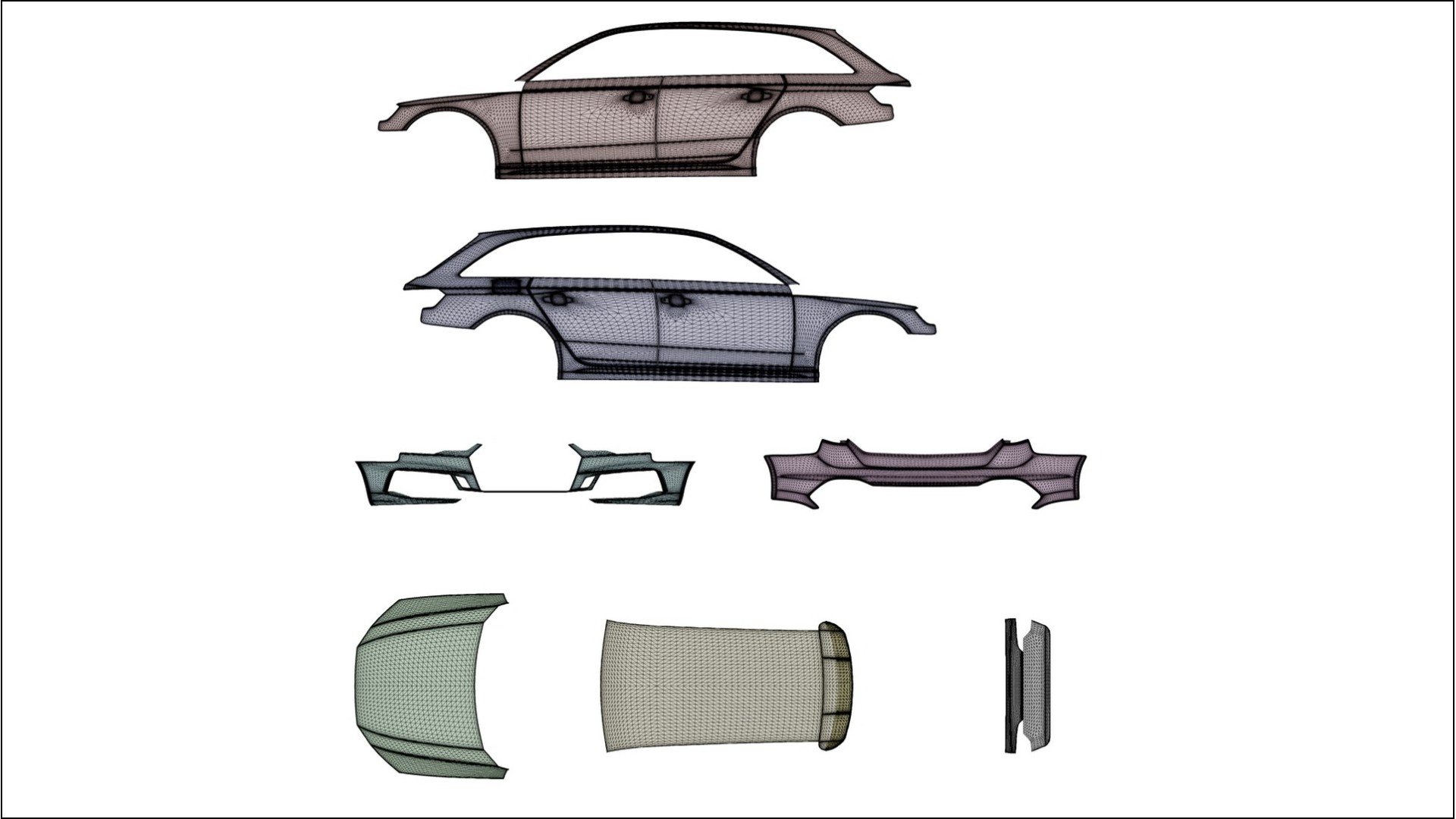 Audi RS4 Avant B9 prefacelift pre-LCI VECTOR VIBE – Kit Wrap PPF Personalizzato in Pellicola Poliuretanica Stampabile