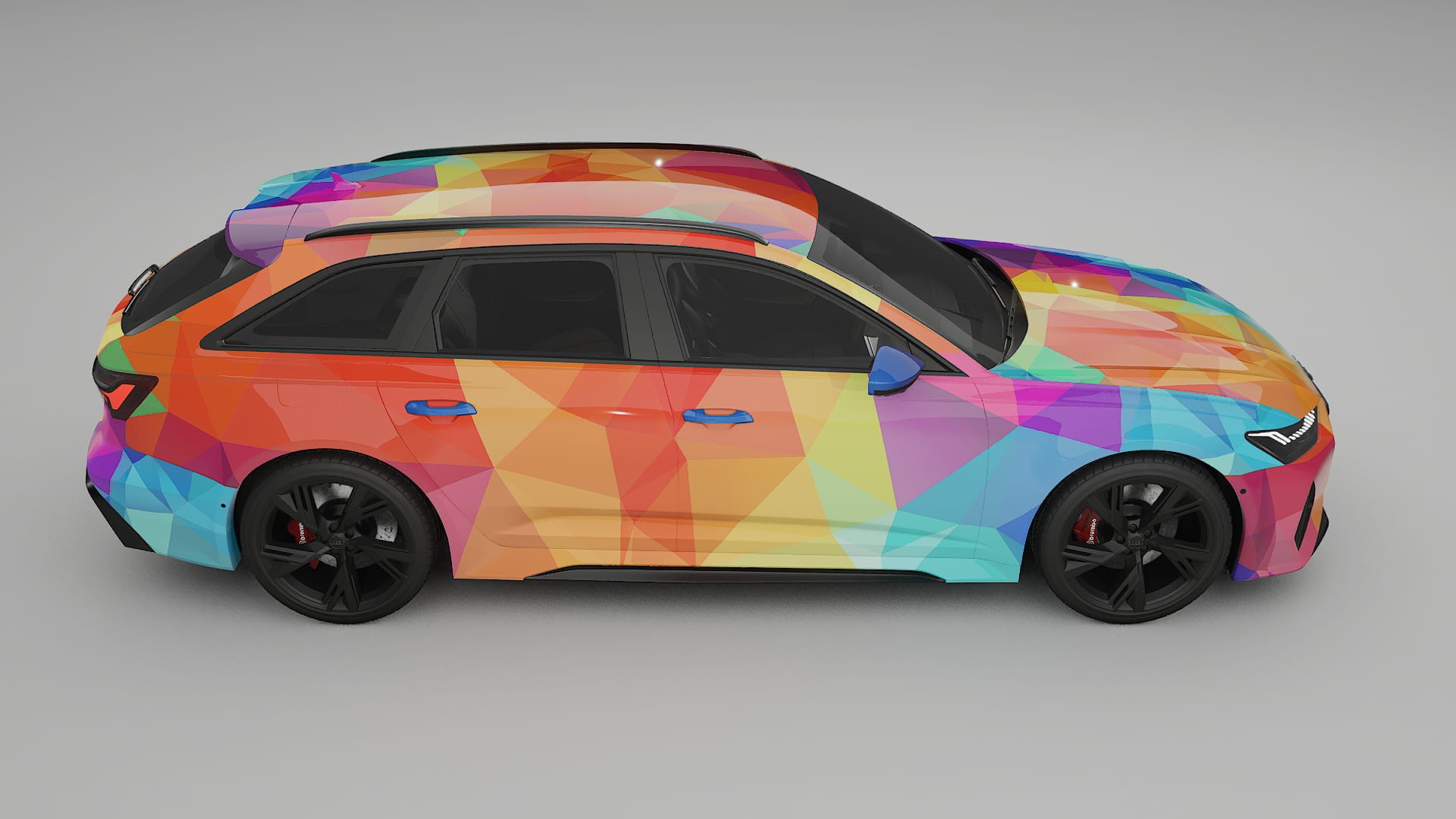 Audi RS6 Avant C8 facelift LCI VECTOR VIBE – Kit Wrap PPF Personalizzato in Pellicola Poliuretanica Stampabile