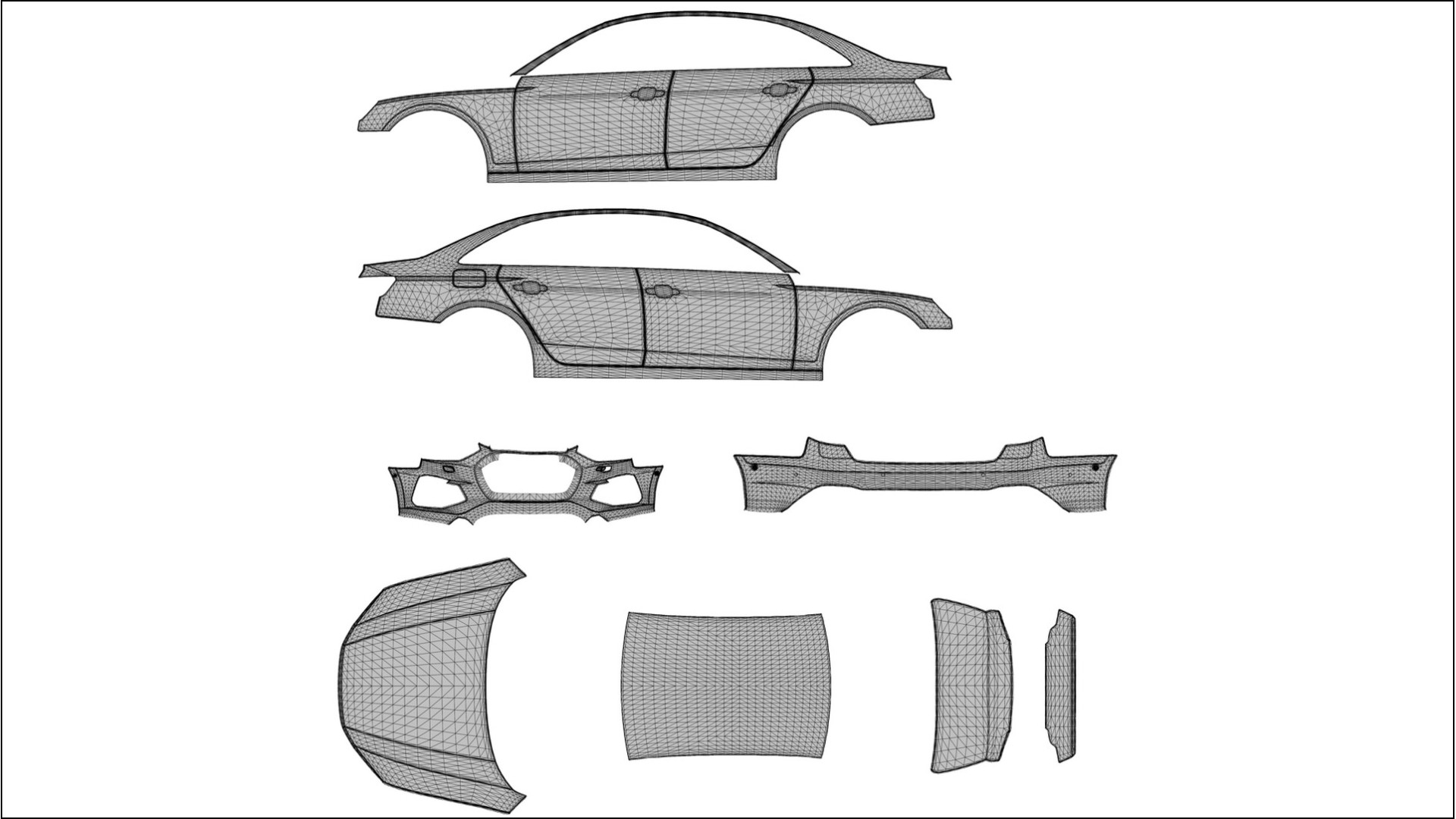 Audi S4 Sedan B9 facelift LCI VECTOR VIBE – Kit Wrap PPF Personalizzato in Pellicola Poliuretanica Stampabile