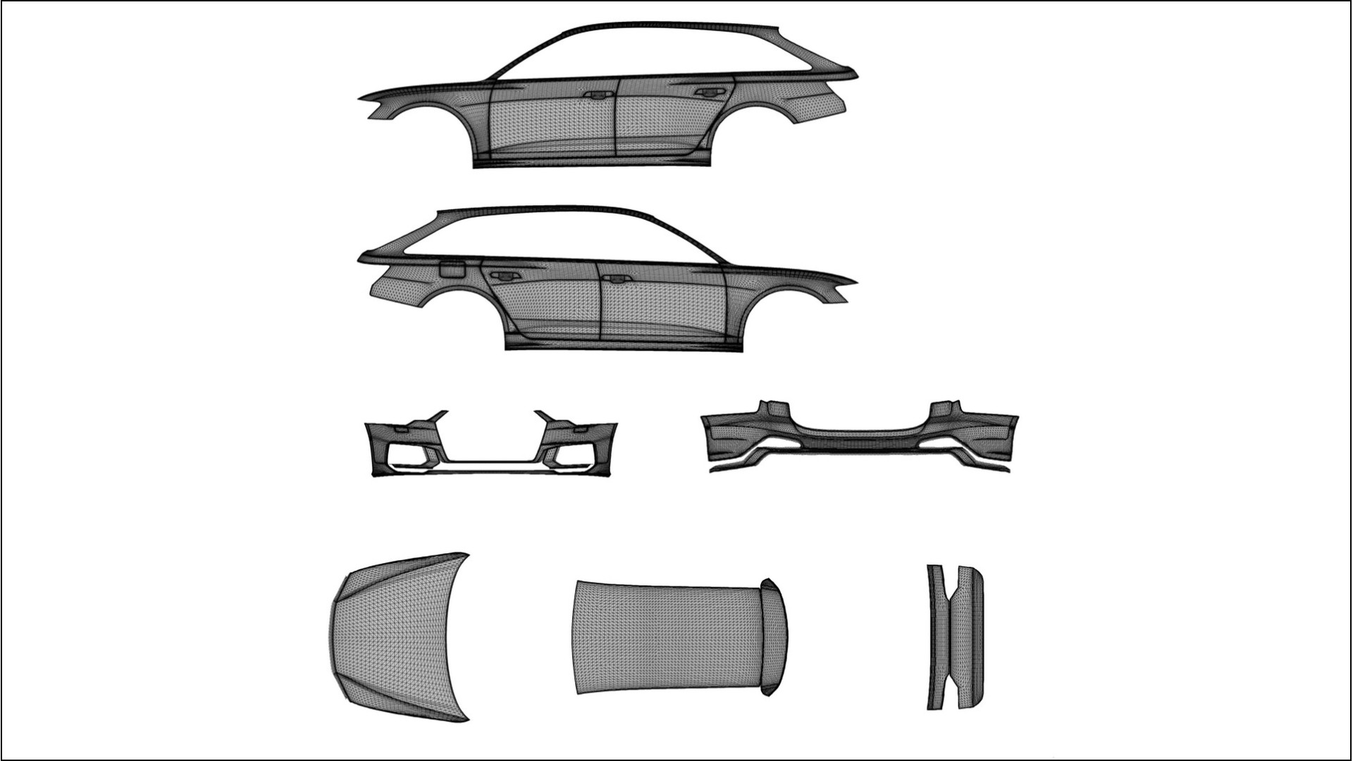Audi S6 Avant prefacelift pre-LCI C8 VECTOR VIBE – Kit Wrap PPF Personalizzato in Pellicola Poliuretanica Stampabile
