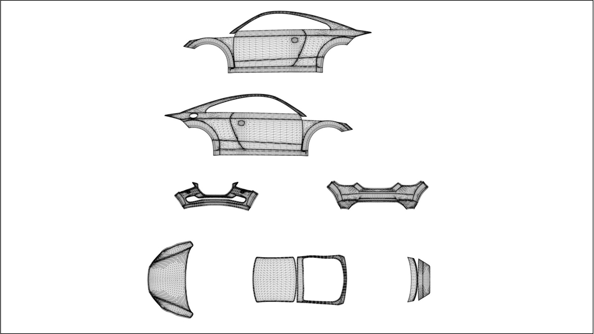 Audi TT Coupe 8S prefacelift pre-LCI VECTOR VIBE – Kit Wrap PPF Personalizzato in Pellicola Poliuretanica Stampabile