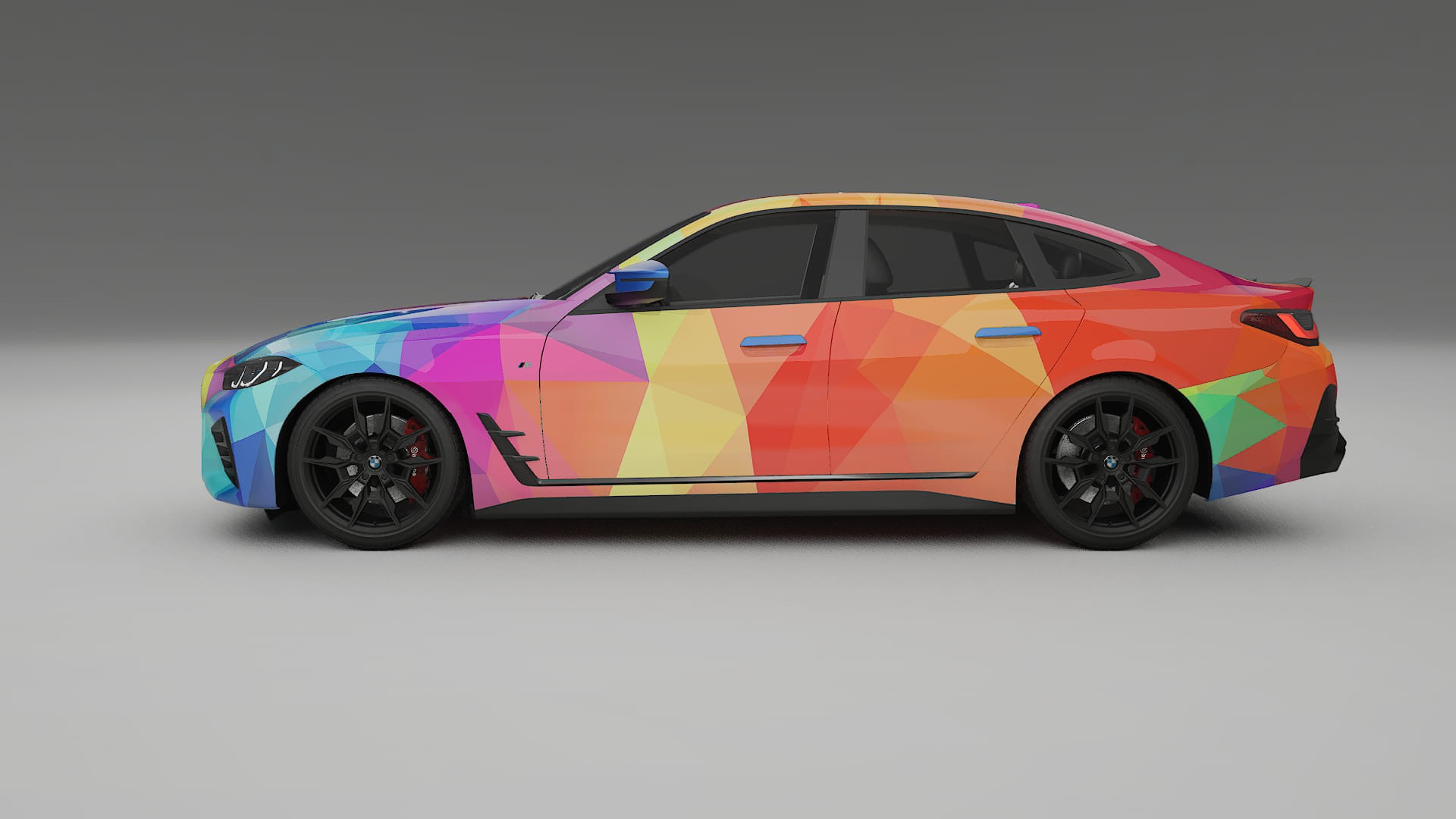BMW I4 G26 M-Package VECTOR VIBE – Kit Wrap PPF Personalizzato in Pellicola Poliuretanica Stampabile