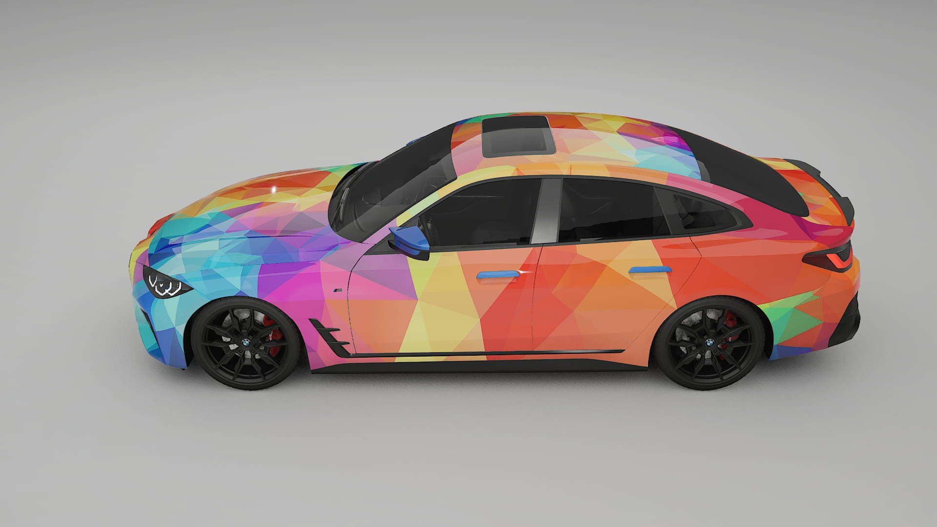 BMW I4 G26 M-Package VECTOR VIBE – Kit Wrap PPF Personalizzato in Pellicola Poliuretanica Stampabile