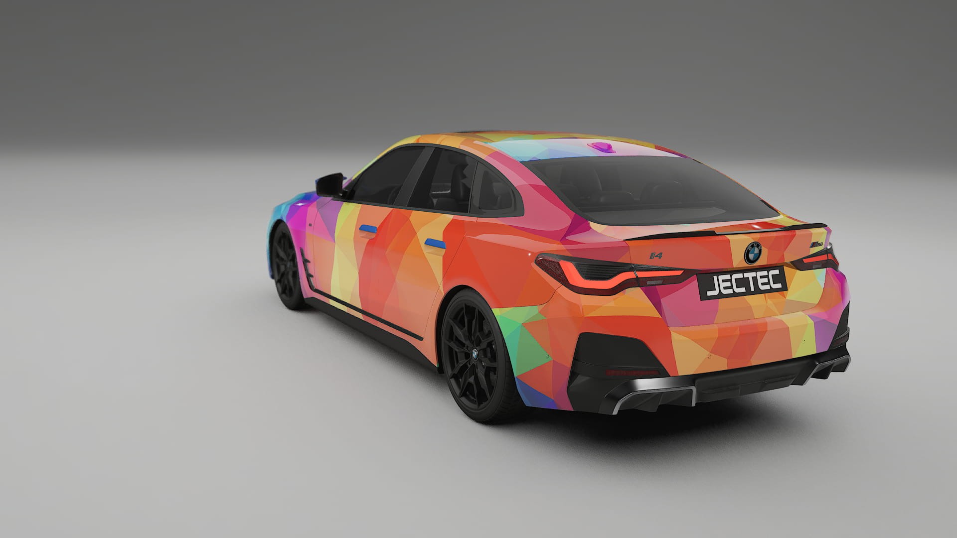 BMW I4 G26 M-Package VECTOR VIBE – Kit Wrap PPF Personalizzato in Pellicola Poliuretanica Stampabile