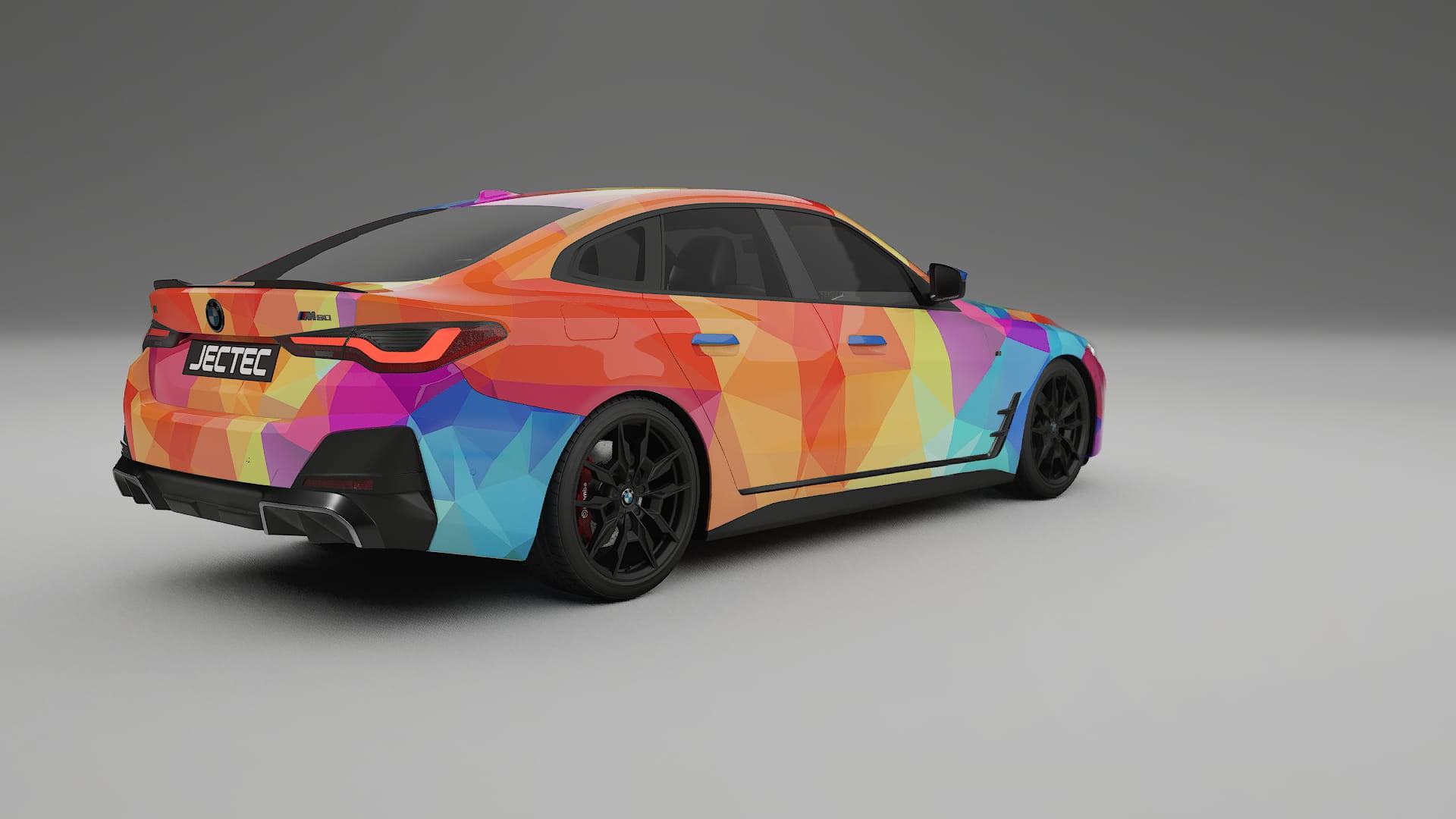 BMW I4 G26 M-Package VECTOR VIBE – Kit Wrap PPF Personalizzato in Pellicola Poliuretanica Stampabile