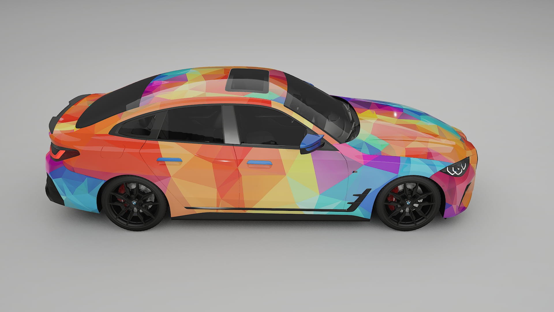 BMW I4 G26 M-Package VECTOR VIBE – Kit Wrap PPF Personalizzato in Pellicola Poliuretanica Stampabile
