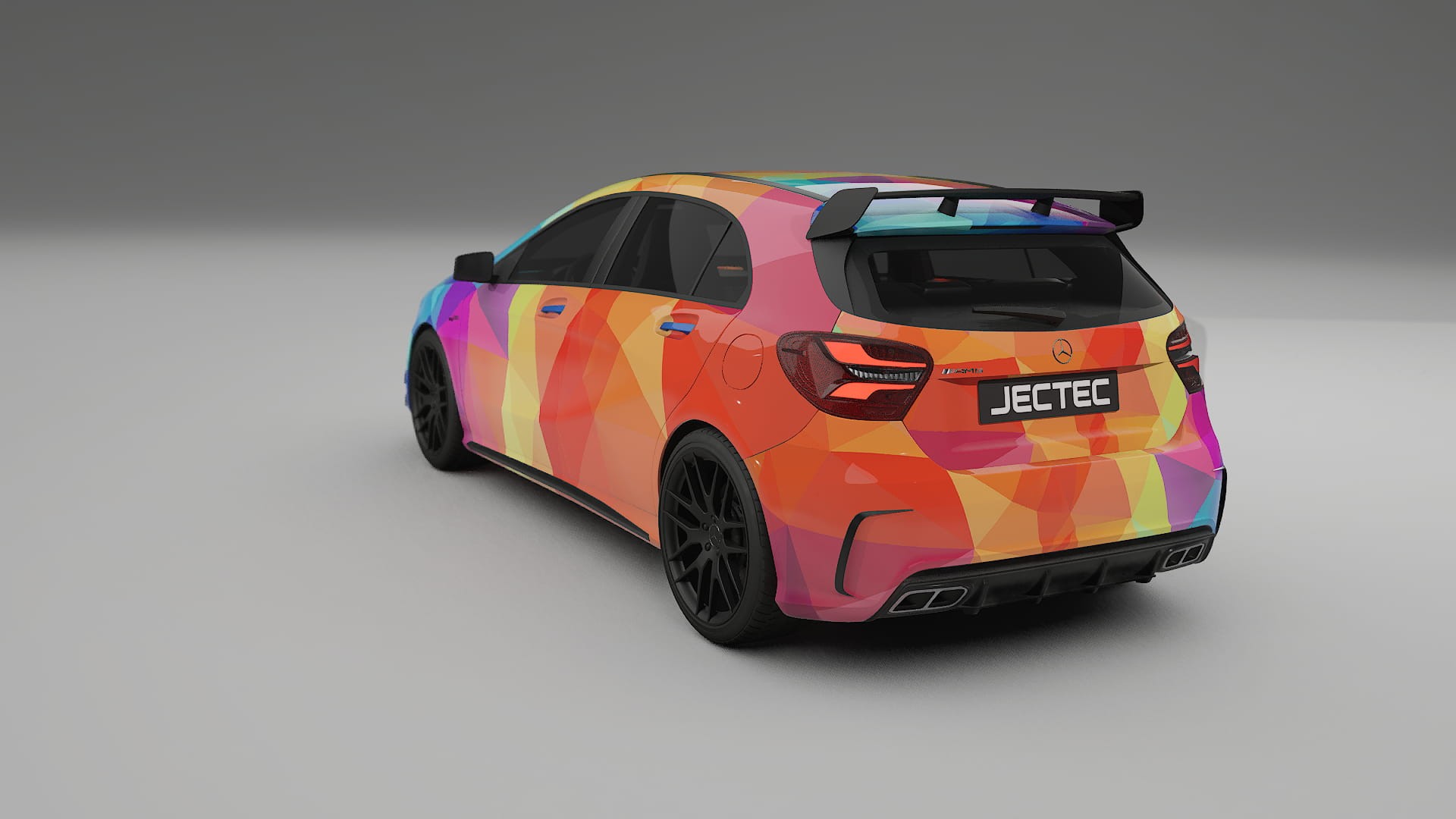 Mercedes A45 AMG W176 VECTOR VIBE – Kit Wrap PPF Personalizzato in Pellicola Poliuretanica Stampabile