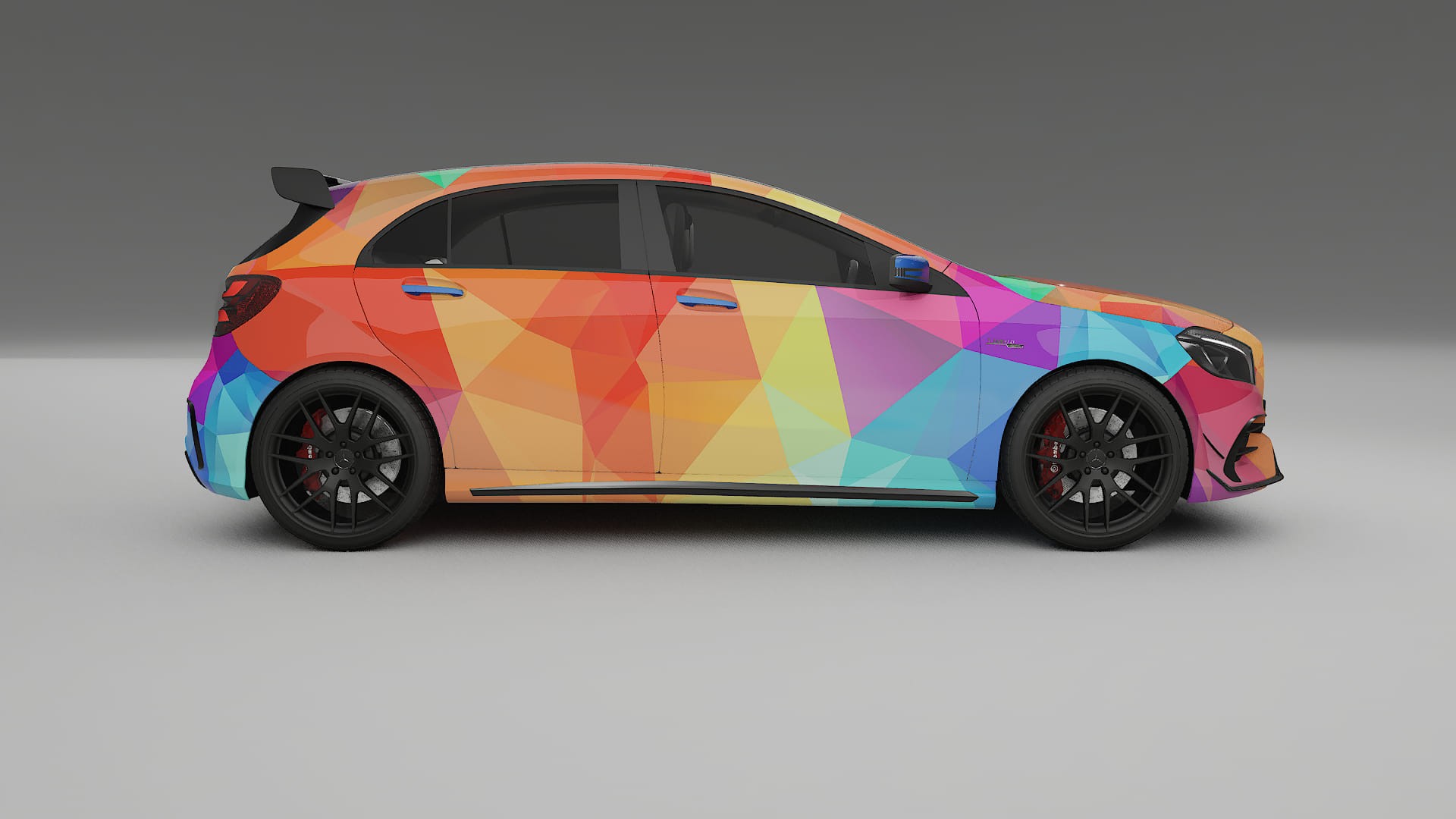 Mercedes A45 AMG W176 VECTOR VIBE – Kit Wrap PPF Personalizzato in Pellicola Poliuretanica Stampabile