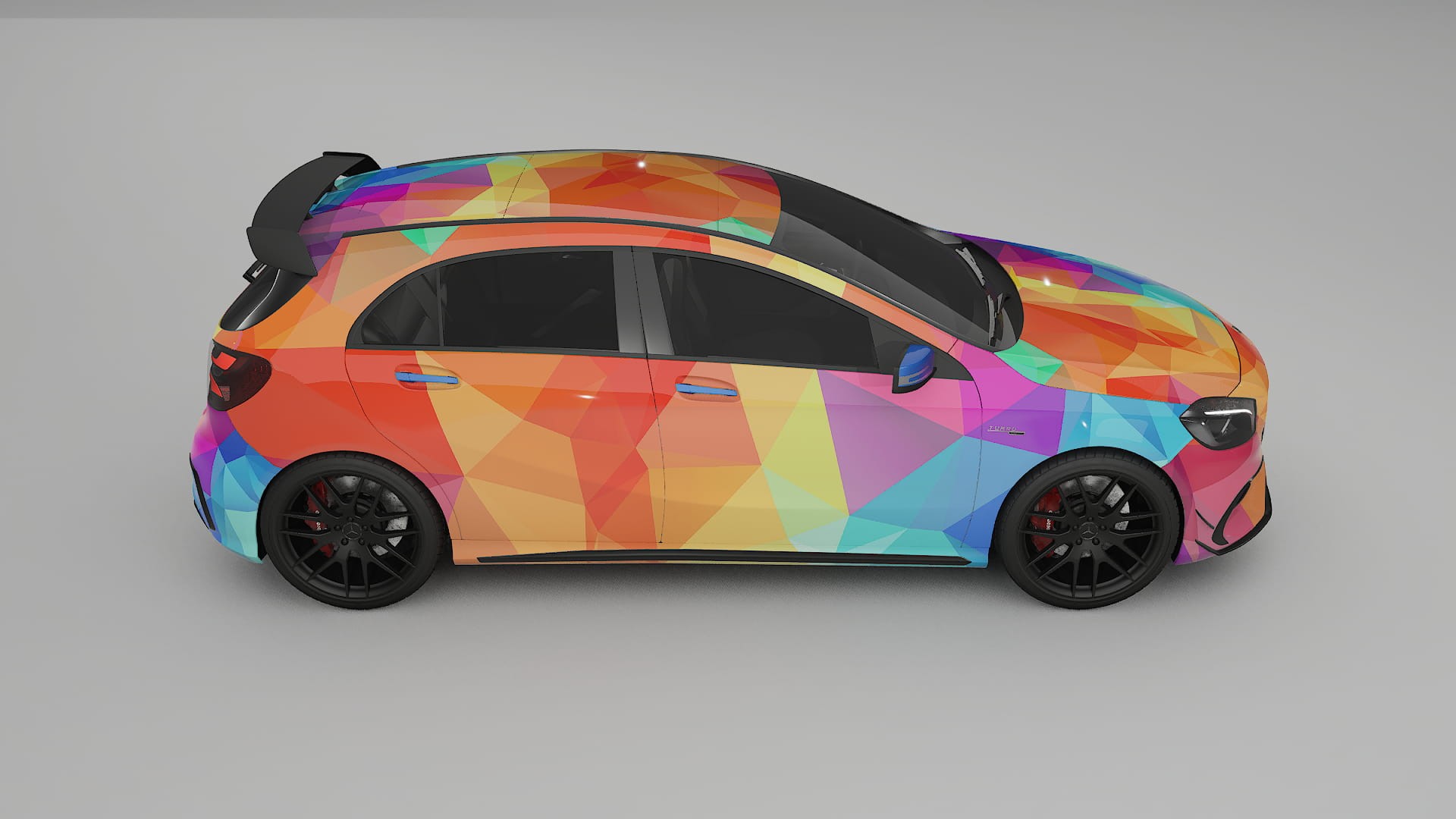 Mercedes A45 AMG W176 VECTOR VIBE – Kit Wrap PPF Personalizzato in Pellicola Poliuretanica Stampabile