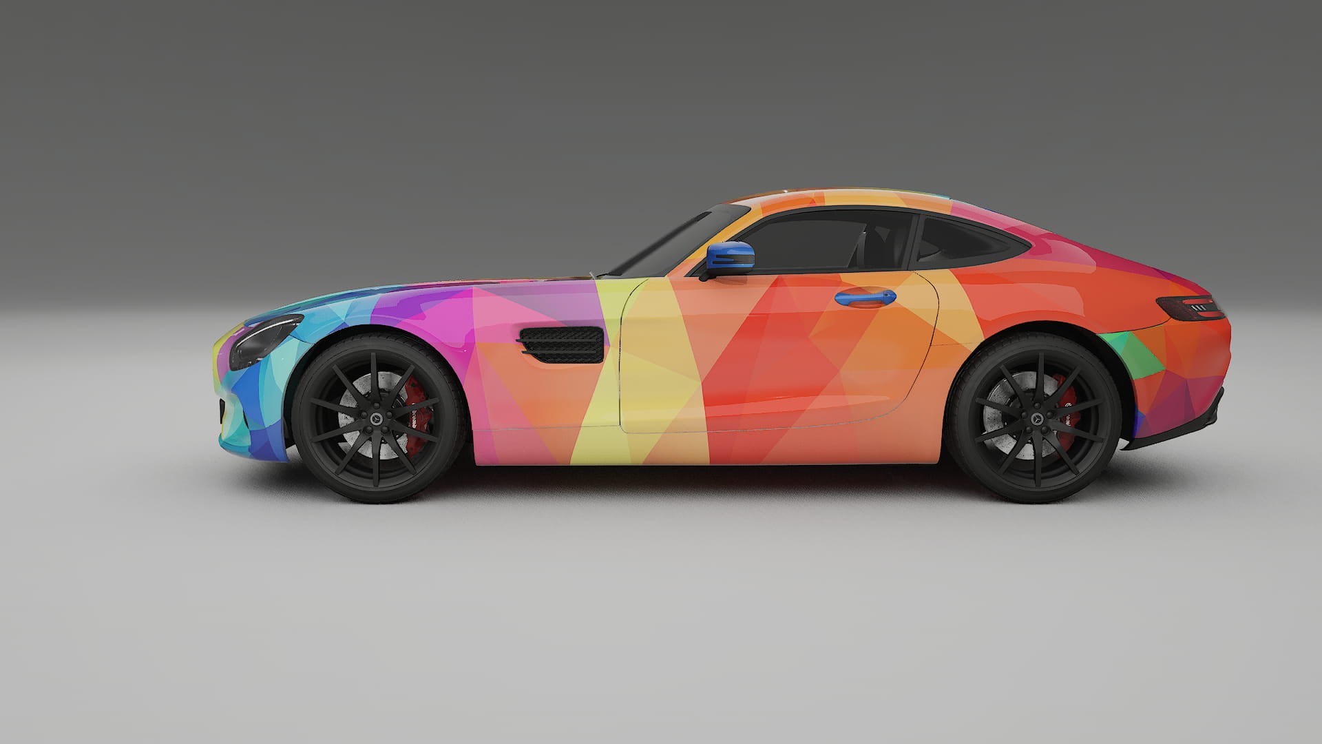 Mercedes AMG GT C190 Coupe VECTOR VIBE – Kit Wrap PPF Personalizzato in Pellicola Poliuretanica Stampabile