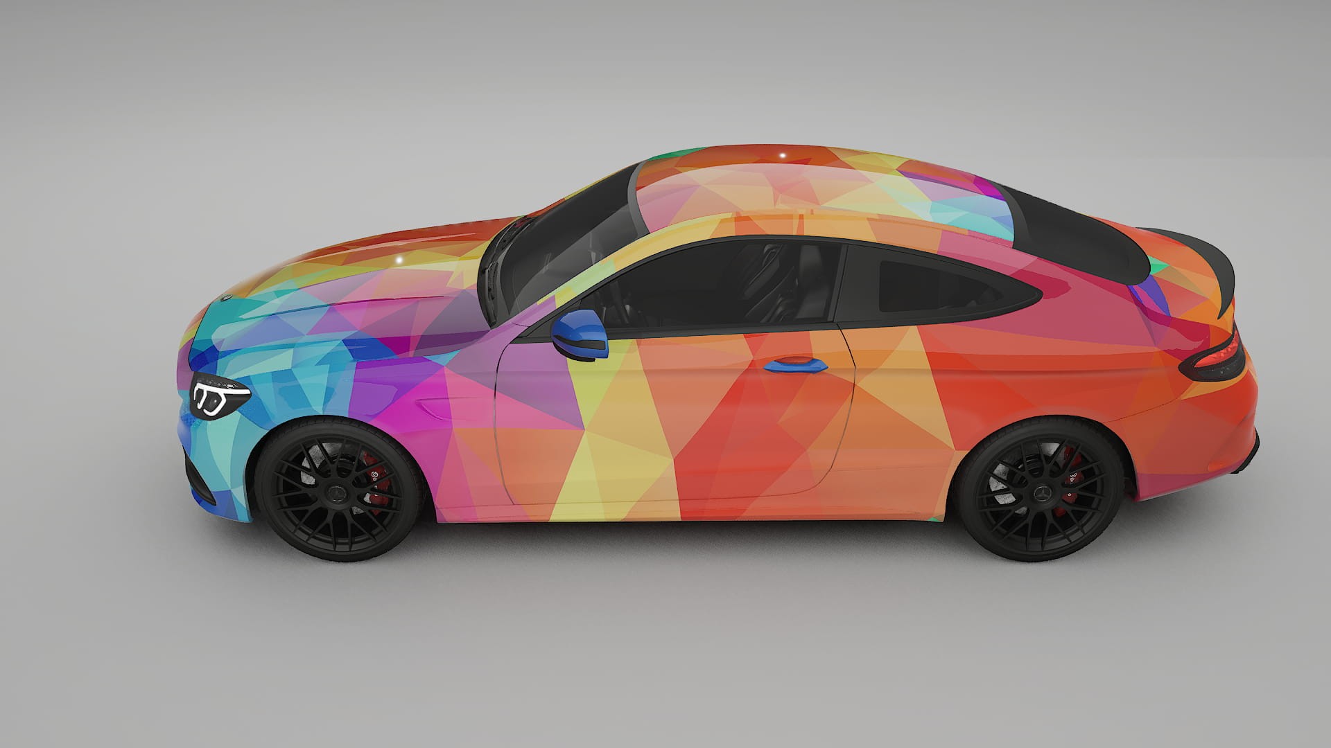 Mercedes C63 AMG W205 Coupe VECTOR VIBE – Kit Wrap PPF Personalizzato in Pellicola Poliuretanica Stampabile