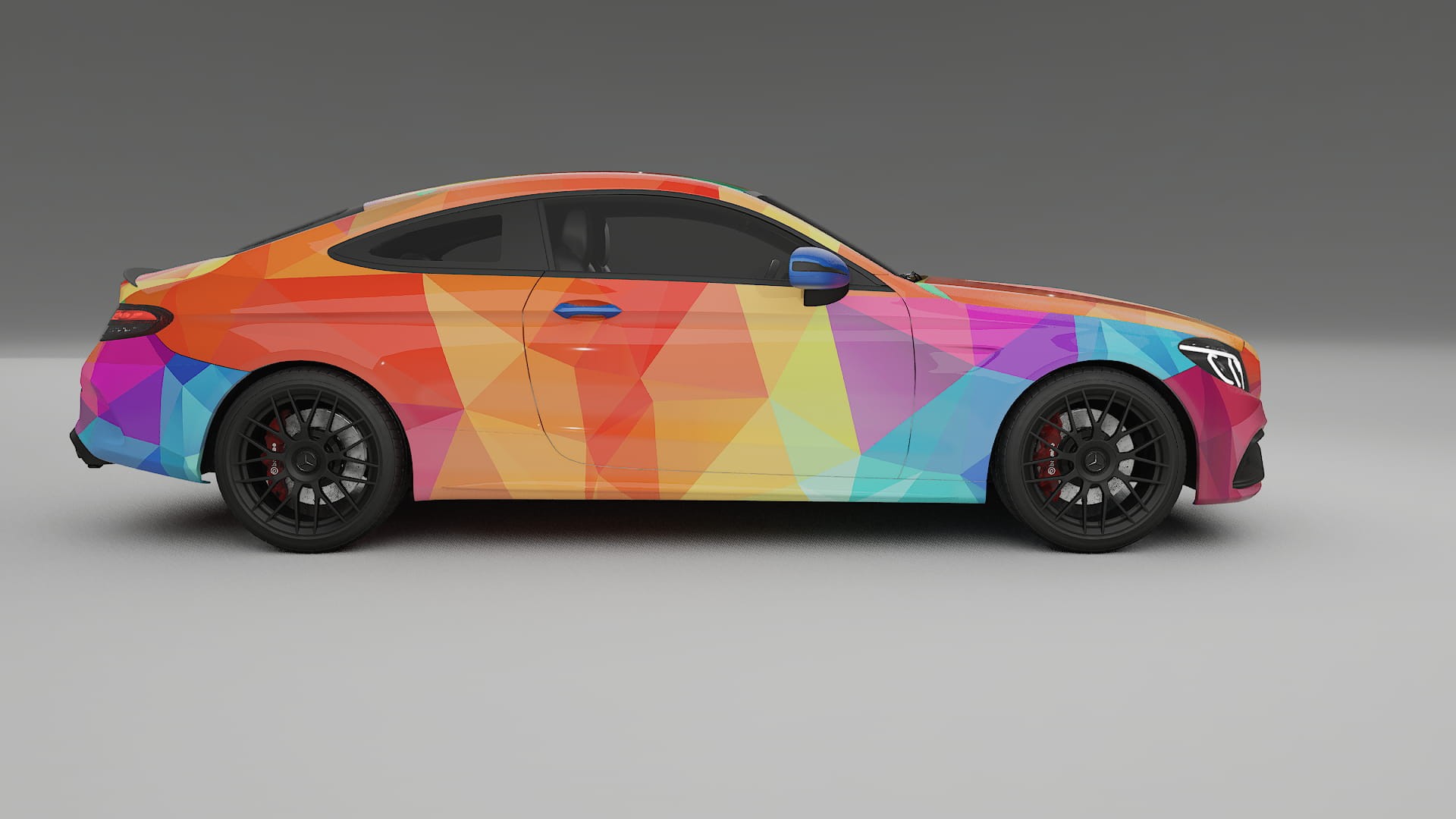 Mercedes C63 AMG W205 Coupe VECTOR VIBE – Kit Wrap PPF Personalizzato in Pellicola Poliuretanica Stampabile