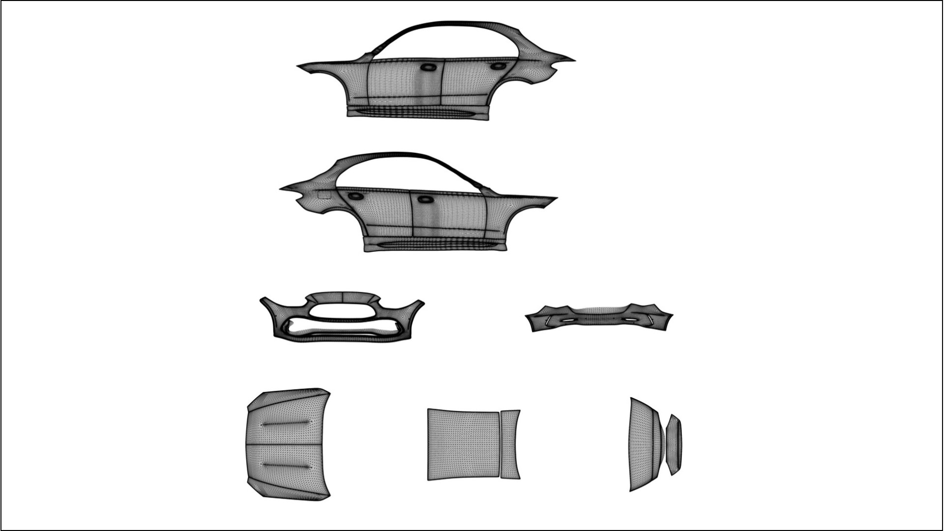 Mercedes C-class W206 VECTOR VIBE – Kit Wrap PPF Personalizzato in Pellicola Poliuretanica Stampabile