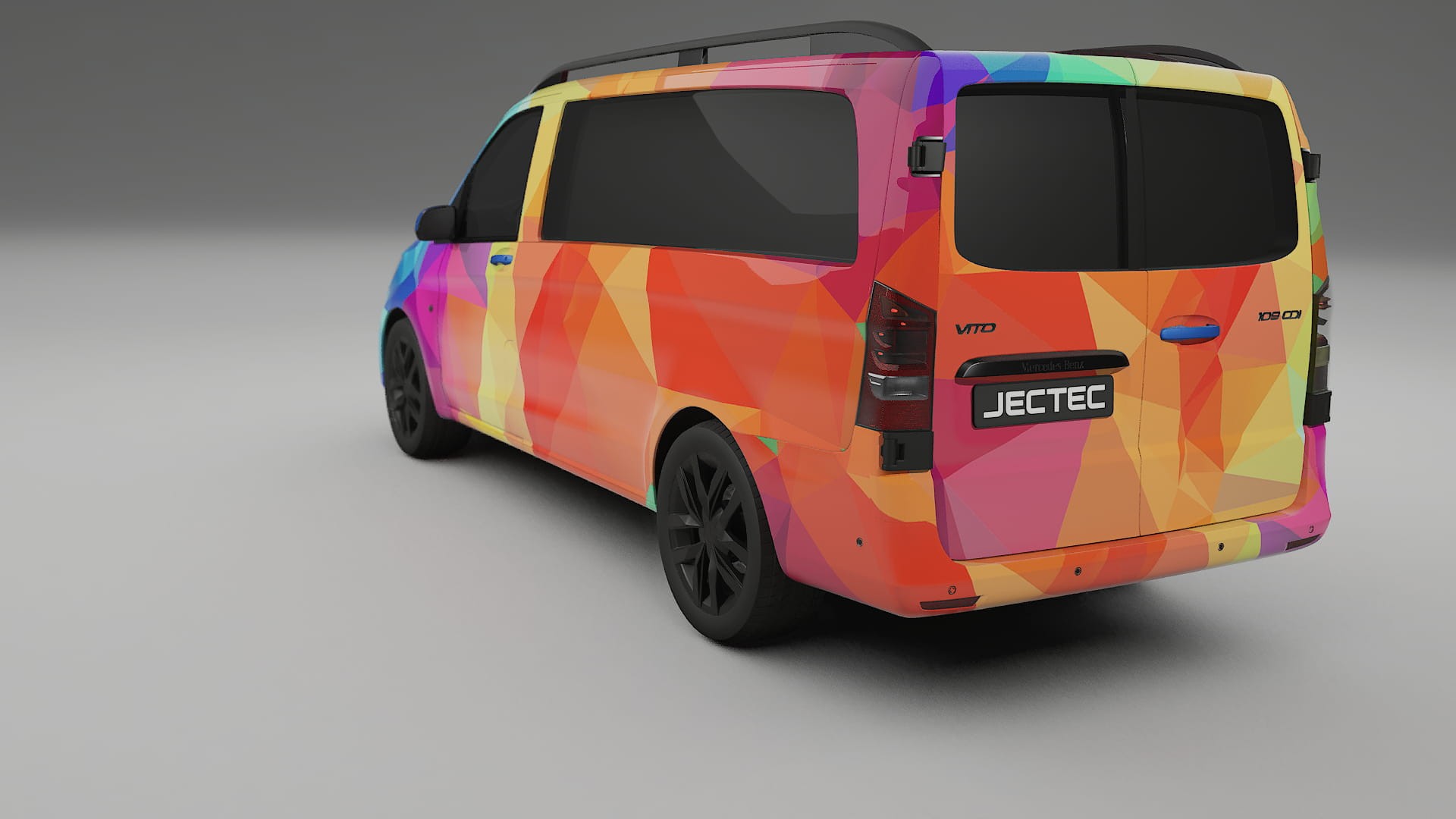 Mercedes Vito Short W447 prefacelift pre-LCI VECTOR WIBE Designed Wrap PPF Kit – Printable Polyurethane Film