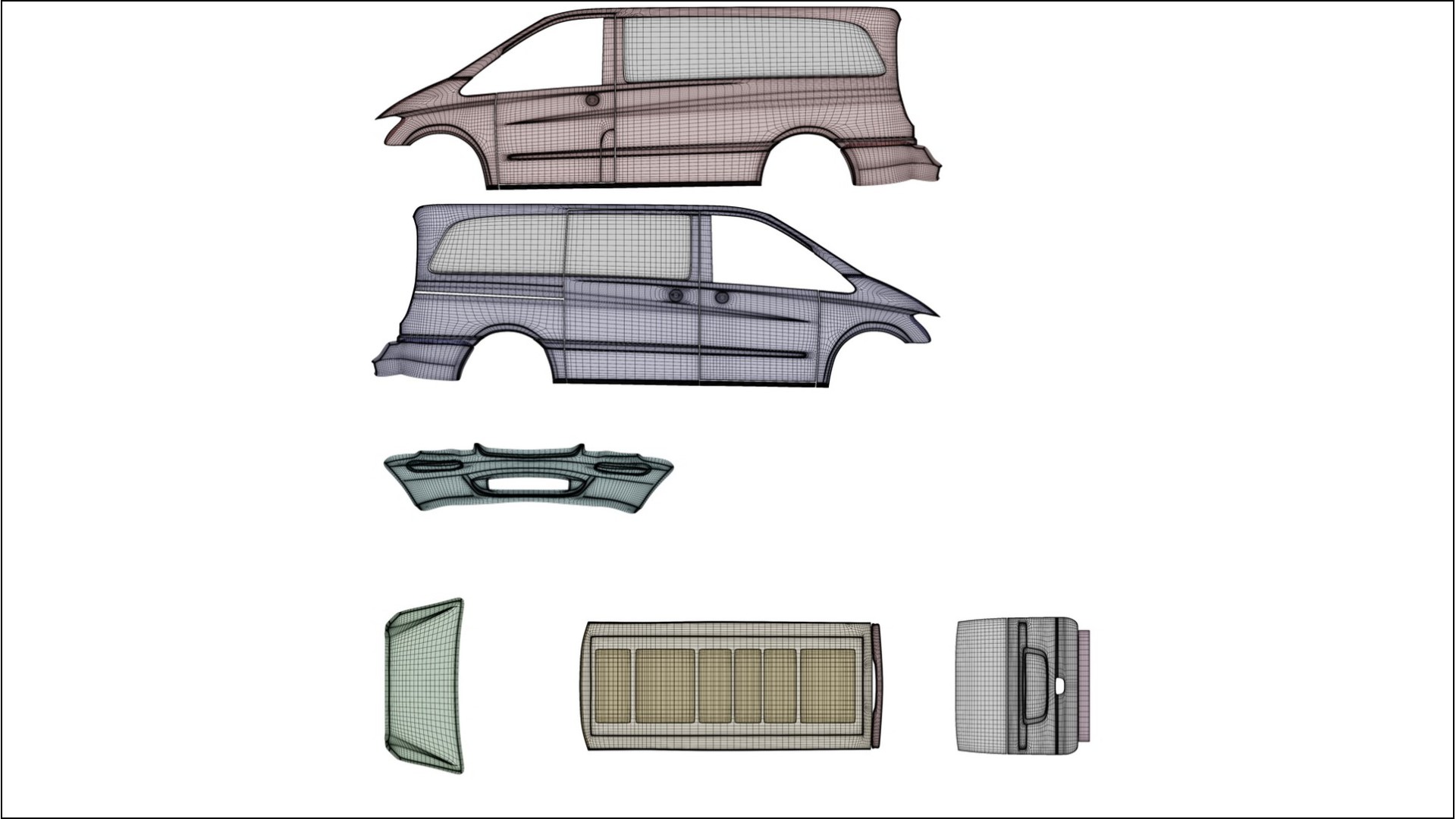 Mercedes Vito Short W639 facelift LCI VECTOR VIBE – Kit Wrap PPF Personalizzato in Pellicola Poliuretanica Stampabile