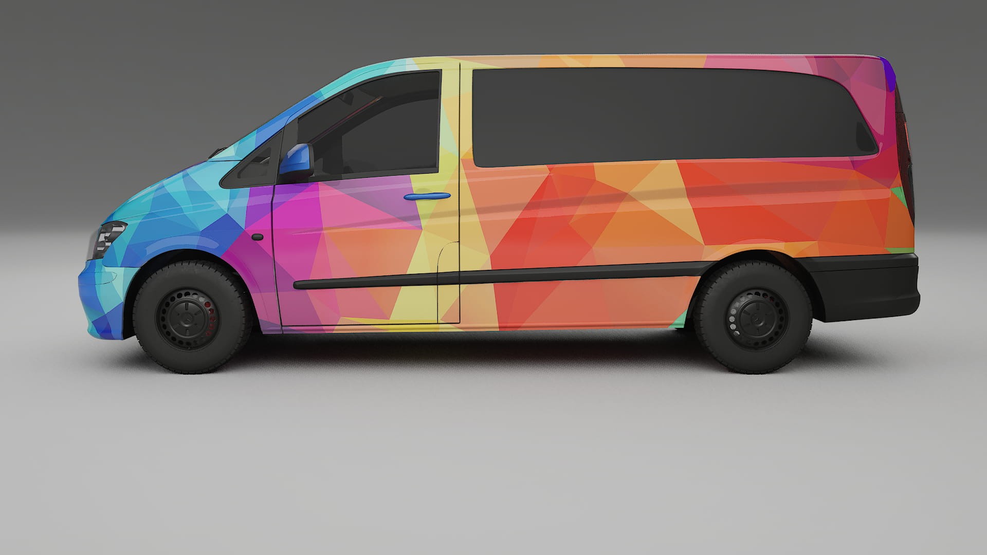 Mercedes Vito Short W639 facelift LCI VECTOR VIBE – Kit Wrap PPF Personalizzato in Pellicola Poliuretanica Stampabile