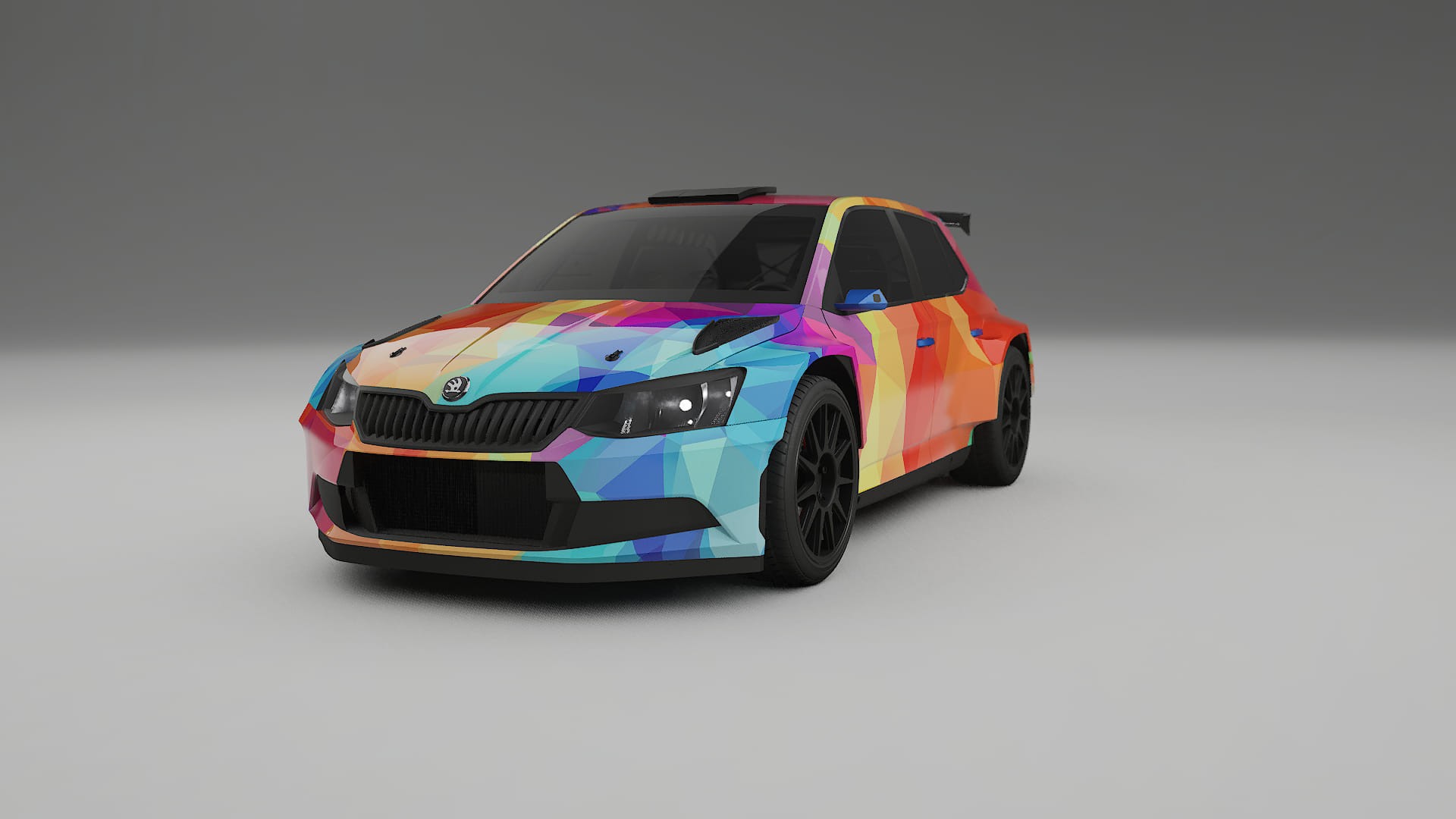 Škoda Fabia R5 6V VECTOR WIBE Designed Wrap PPF Kit – Printable Polyurethane Film