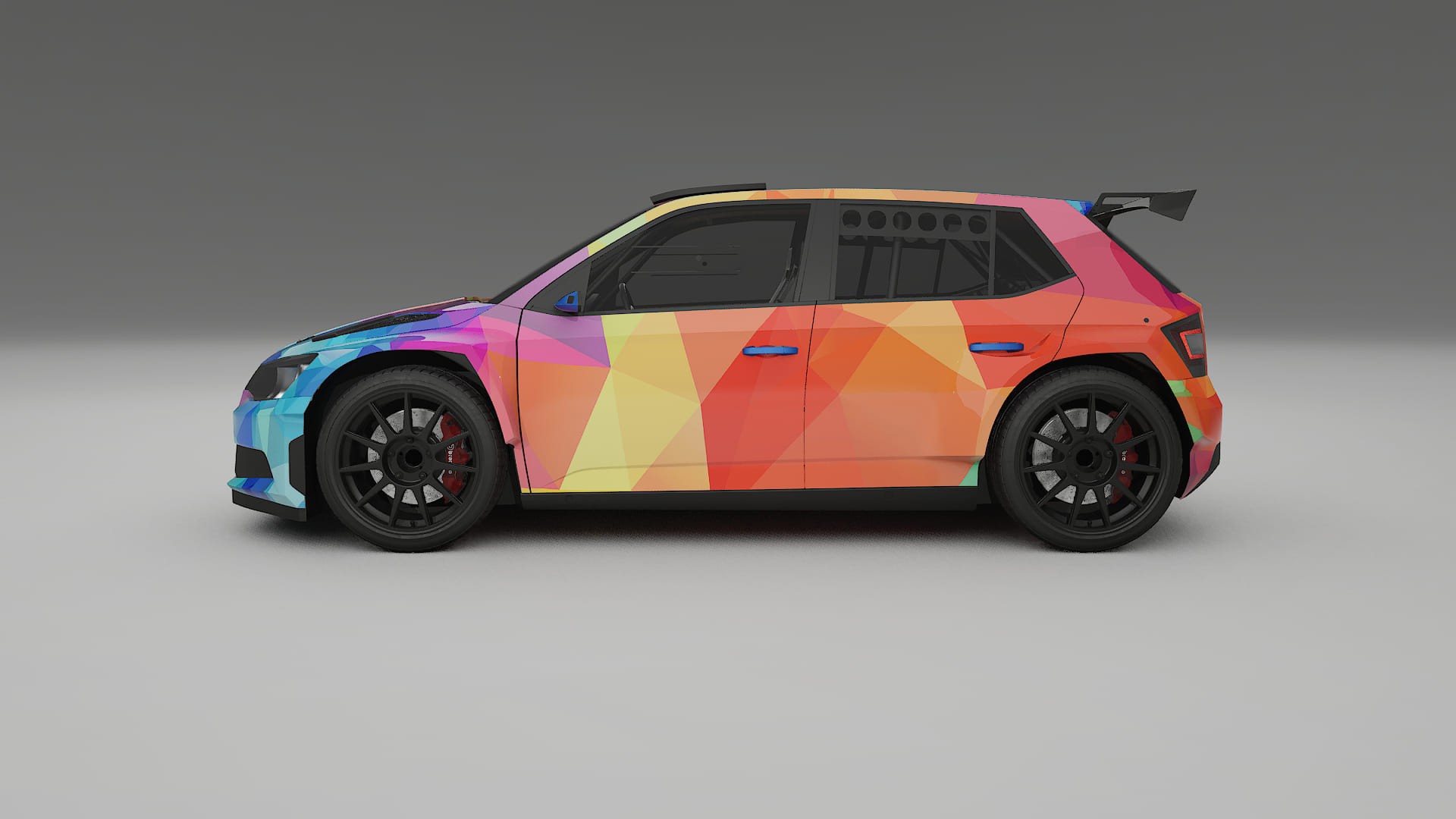 Škoda Fabia R5 6V VECTOR VIBE – Kit Wrap PPF Personalizzato in Pellicola Poliuretanica Stampabile