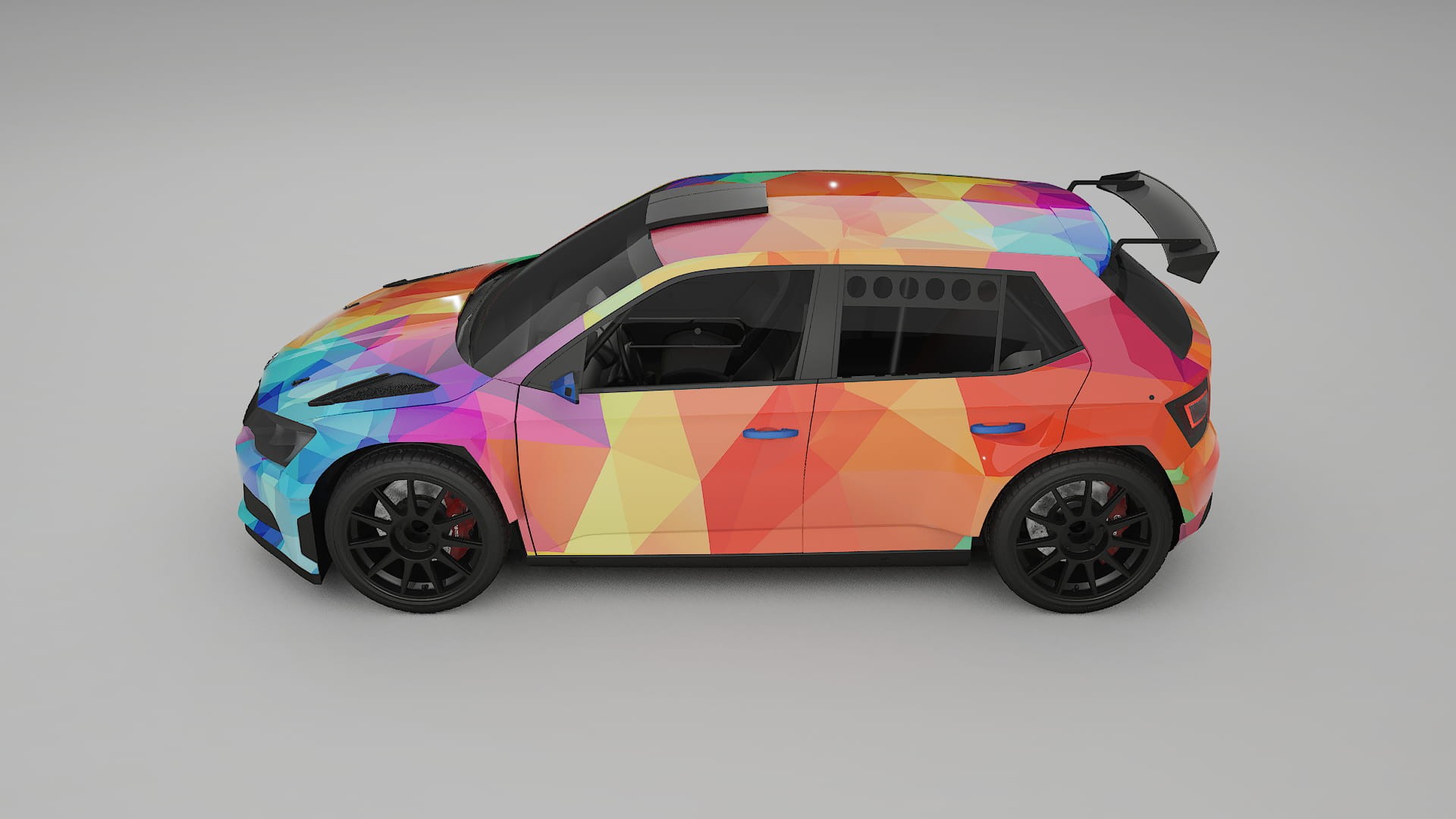 Škoda Fabia R5 6V VECTOR VIBE – Kit Wrap PPF Personalizzato in Pellicola Poliuretanica Stampabile