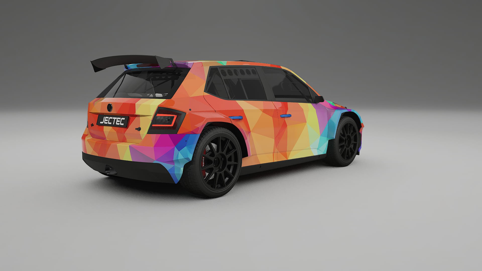 Škoda Fabia R5 6V VECTOR VIBE – Kit Wrap PPF Personalizzato in Pellicola Poliuretanica Stampabile