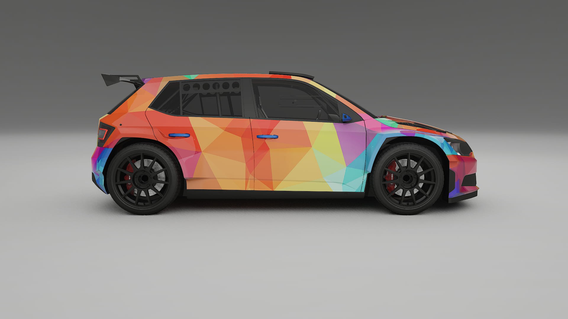 Škoda Fabia R5 6V VECTOR VIBE – Kit Wrap PPF Personalizzato in Pellicola Poliuretanica Stampabile
