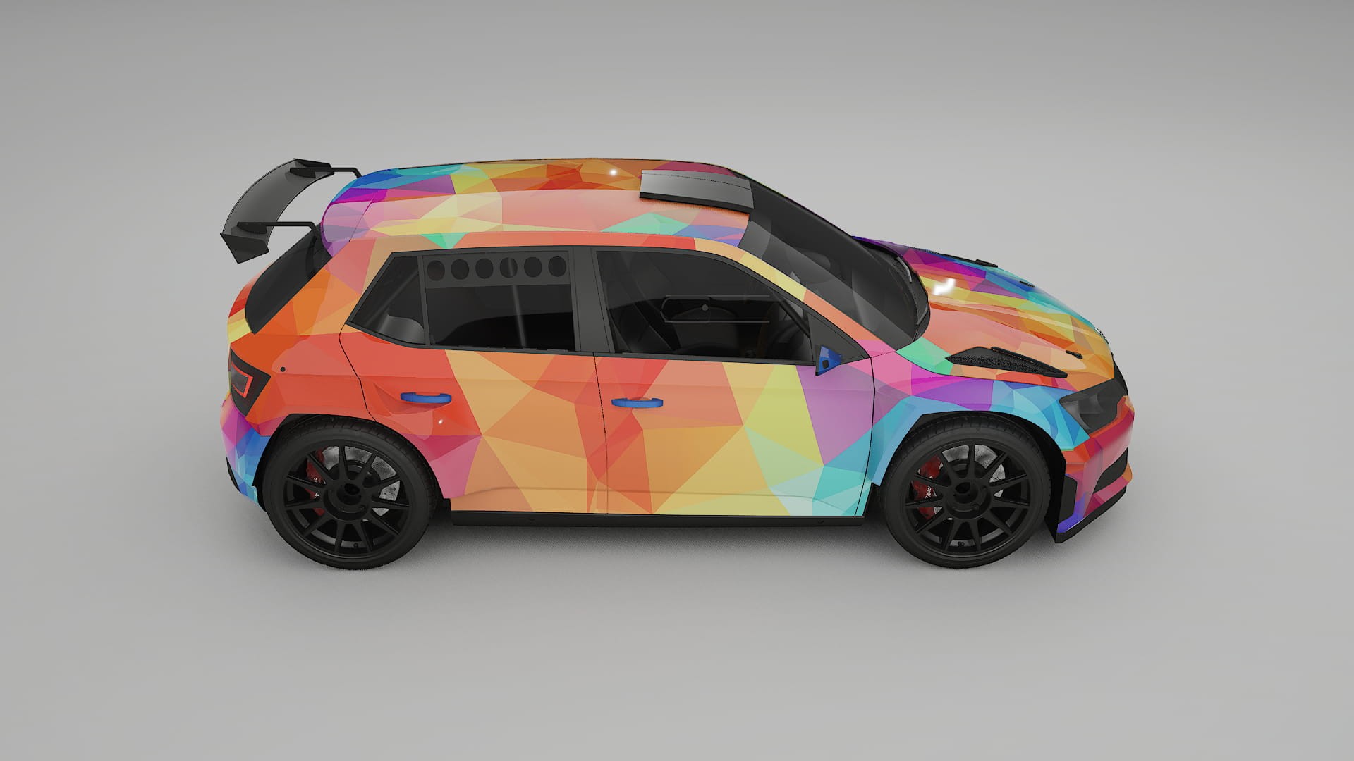 Škoda Fabia R5 6V VECTOR VIBE – Kit Wrap PPF Personalizzato in Pellicola Poliuretanica Stampabile