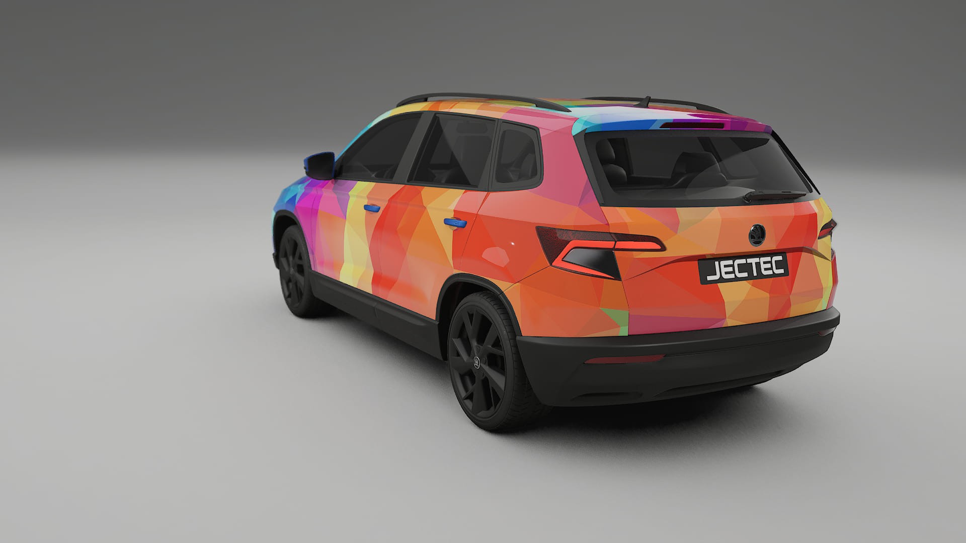 Škoda Karoq NU7 VECTOR VIBE – Kit Wrap PPF Personalizzato in Pellicola Poliuretanica Stampabile