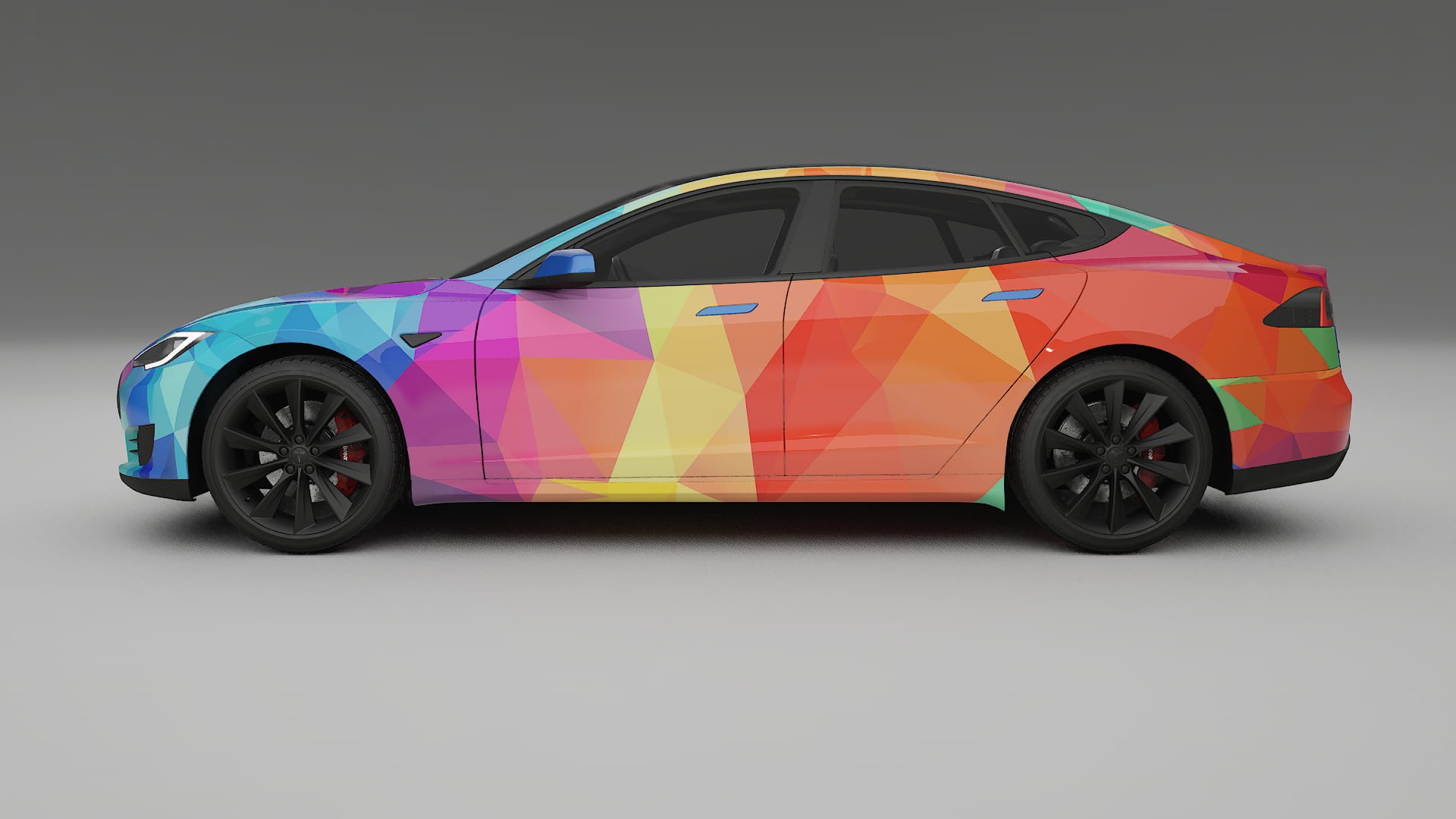 Tesla Model-S VECTOR VIBE – Kit Wrap PPF Personalizzato in Pellicola Poliuretanica Stampabile