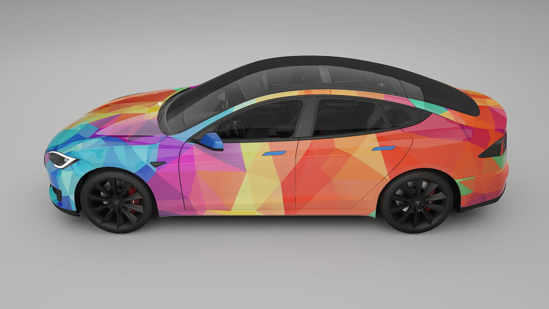 Tesla Model-S VECTOR VIBE – Kit Wrap PPF Personalizzato in Pellicola Poliuretanica Stampabile