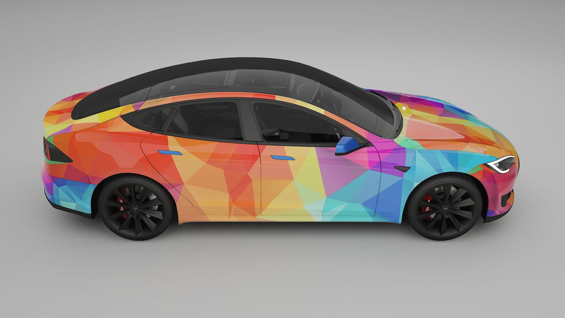 Tesla Model-S VECTOR VIBE – Kit Wrap PPF Personalizzato in Pellicola Poliuretanica Stampabile