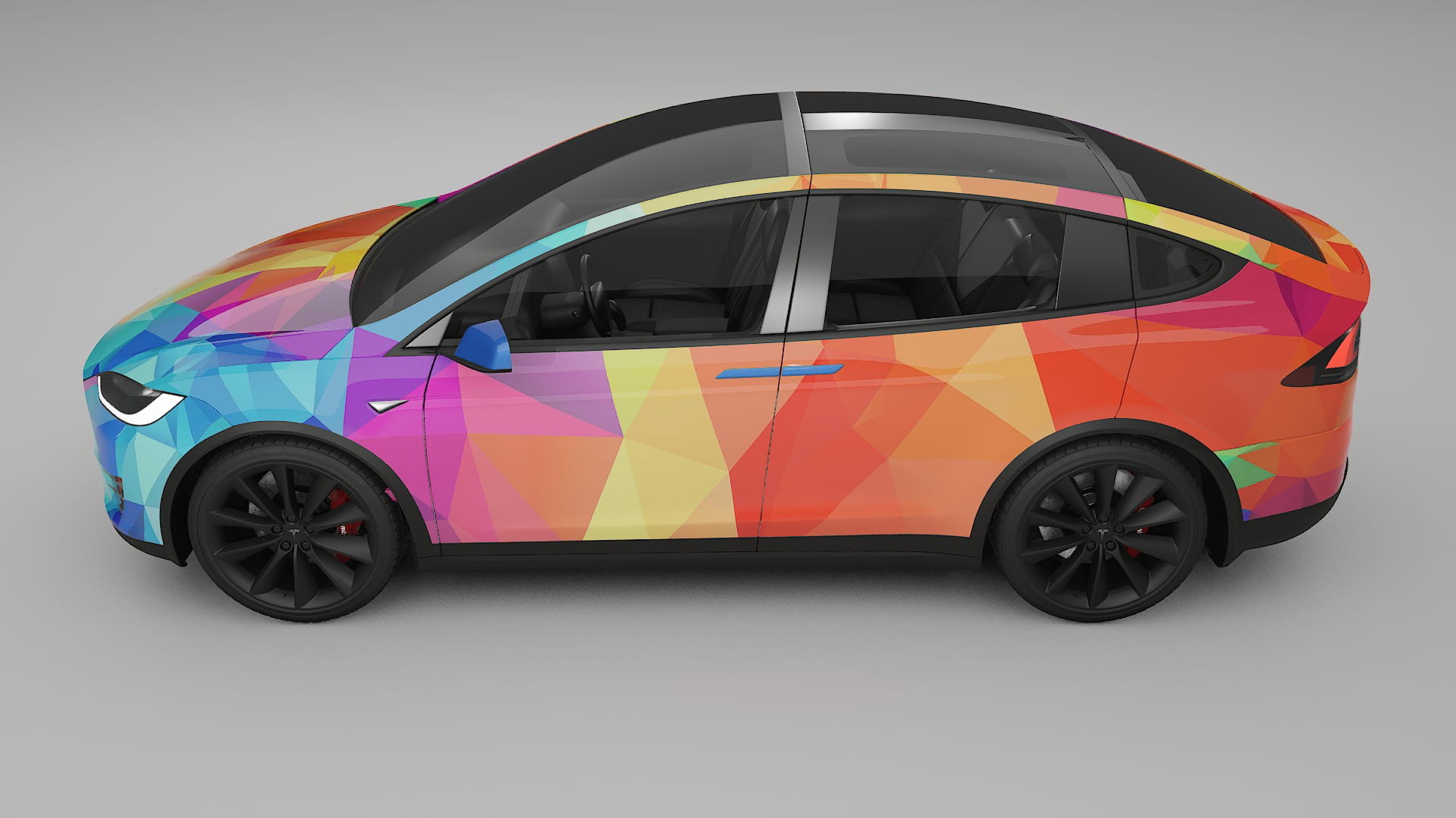 Tesla Model X VECTOR VIBE – Kit Wrap PPF Personalizzato in Pellicola Poliuretanica Stampabile