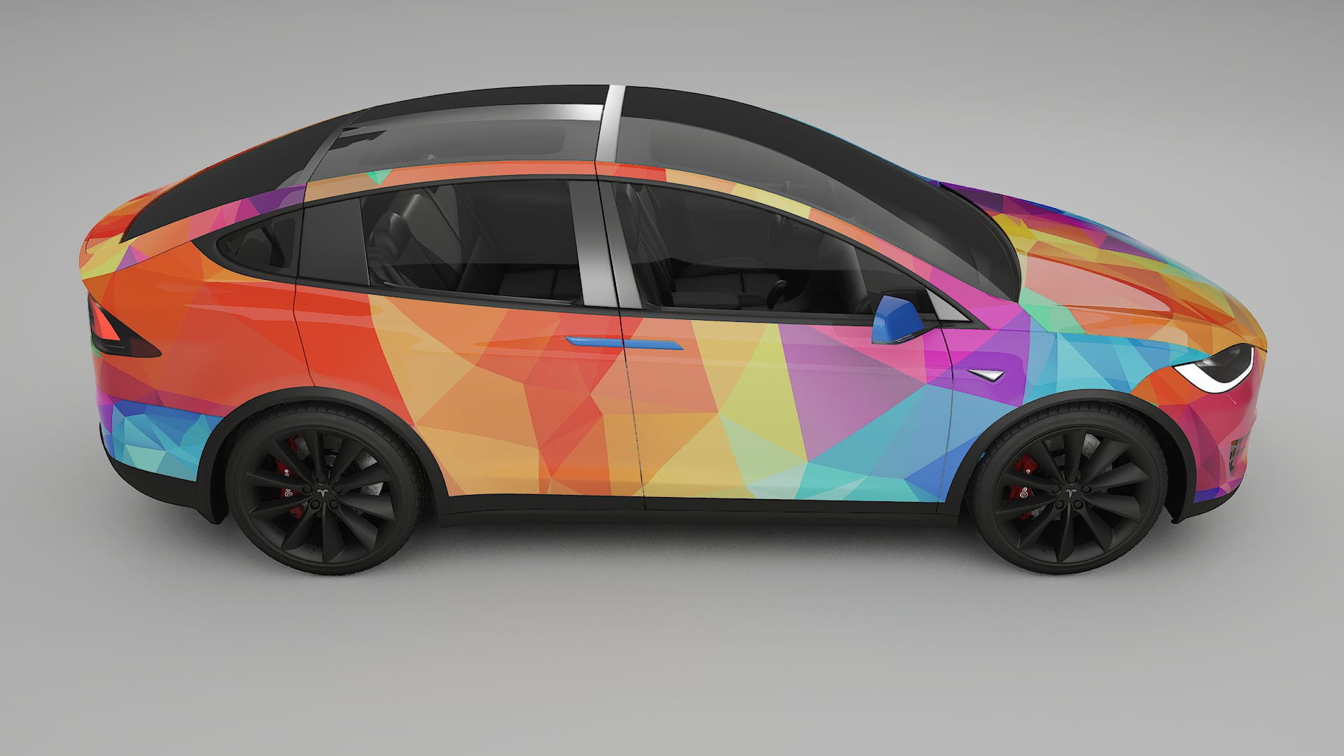 Tesla Model X VECTOR VIBE – Kit Wrap PPF Personalizzato in Pellicola Poliuretanica Stampabile