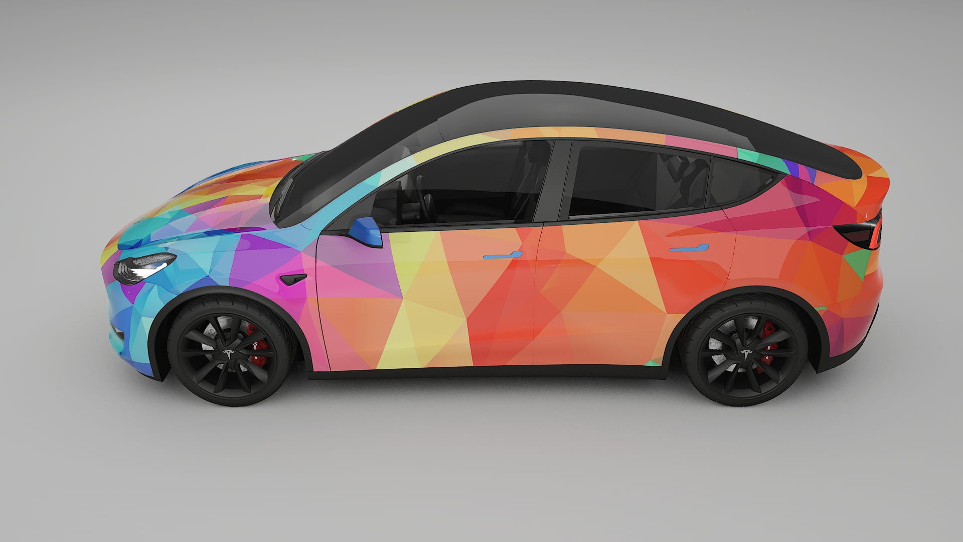 Tesla Model Y VECTOR VIBE – Kit Wrap PPF Personalizzato in Pellicola Poliuretanica Stampabile
