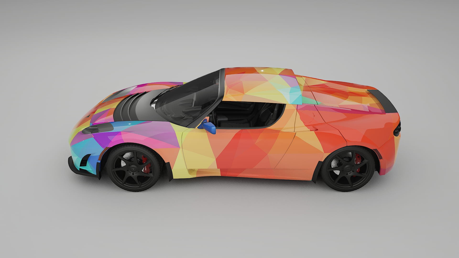 Tesla Roadster 2.5 VECTOR VIBE – Kit Wrap PPF Personalizzato in Pellicola Poliuretanica Stampabile