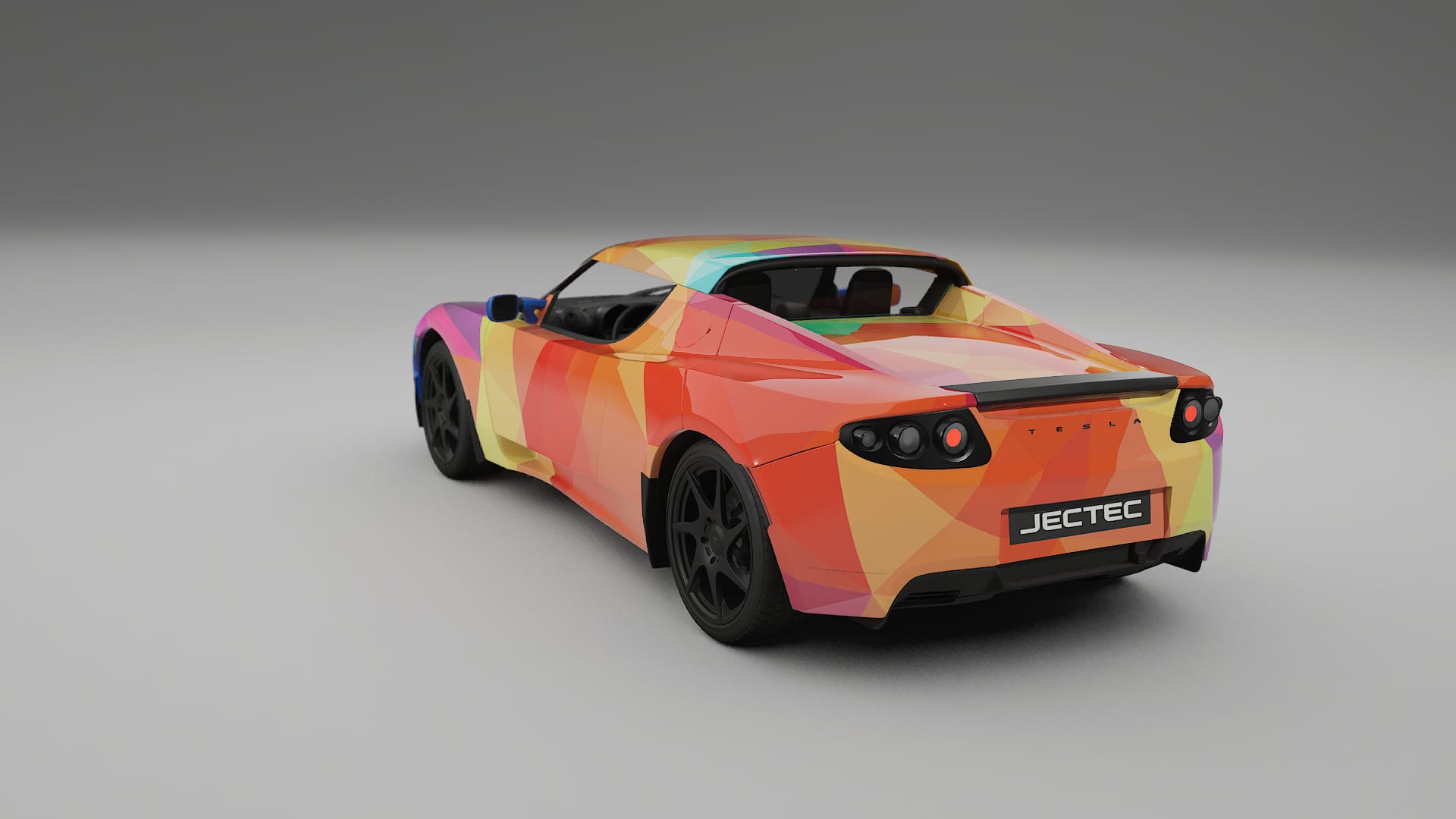 Tesla Roadster 2.5 VECTOR VIBE – Kit Wrap PPF Personalizzato in Pellicola Poliuretanica Stampabile