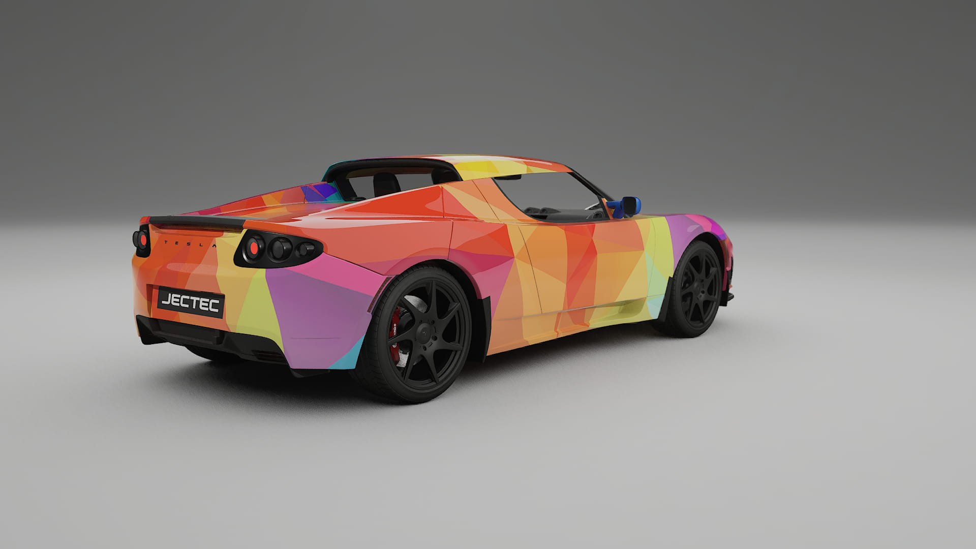 Tesla Roadster 2.5 VECTOR VIBE – Kit Wrap PPF Personalizzato in Pellicola Poliuretanica Stampabile