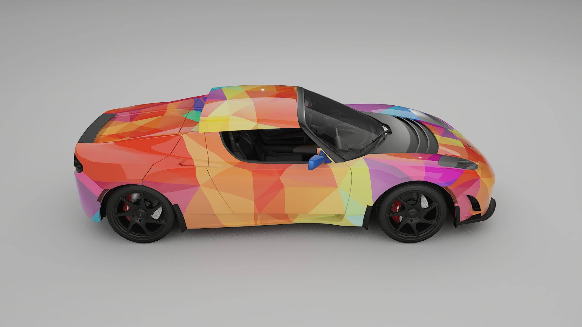 Tesla Roadster 2.5 VECTOR VIBE – Kit Wrap PPF Personalizzato in Pellicola Poliuretanica Stampabile
