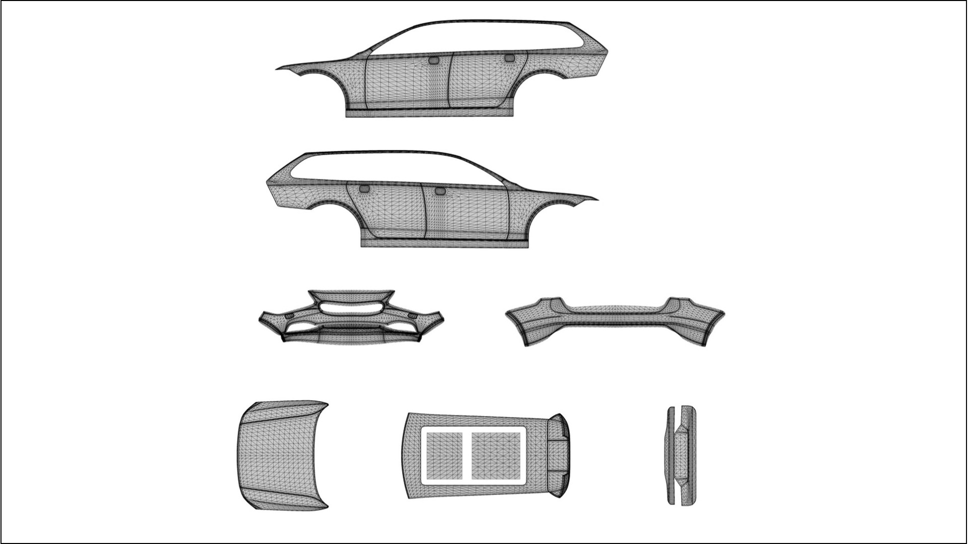 Volvo V90 P5 VECTOR VIBE – Kit Wrap PPF Personalizzato in Pellicola Poliuretanica Stampabile