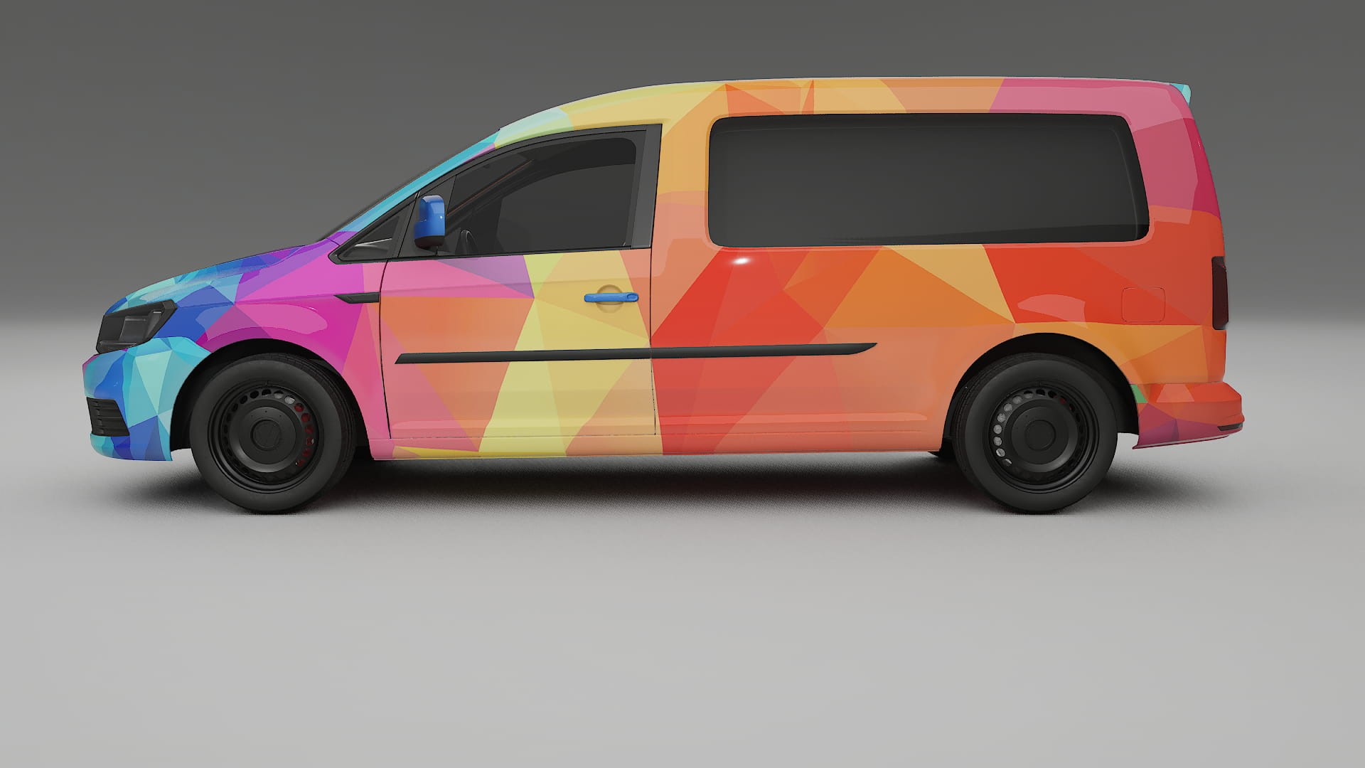 VW Caddy Maxi SB VECTOR VIBE – Kit Wrap PPF Personalizzato in Pellicola Poliuretanica Stampabile
