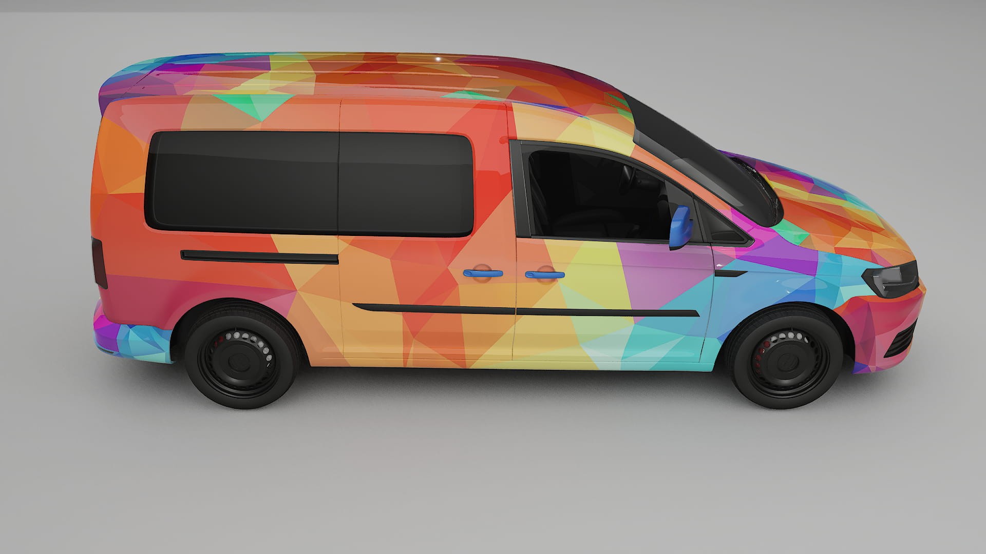 VW Caddy Maxi SB VECTOR VIBE – Kit Wrap PPF Personalizzato in Pellicola Poliuretanica Stampabile
