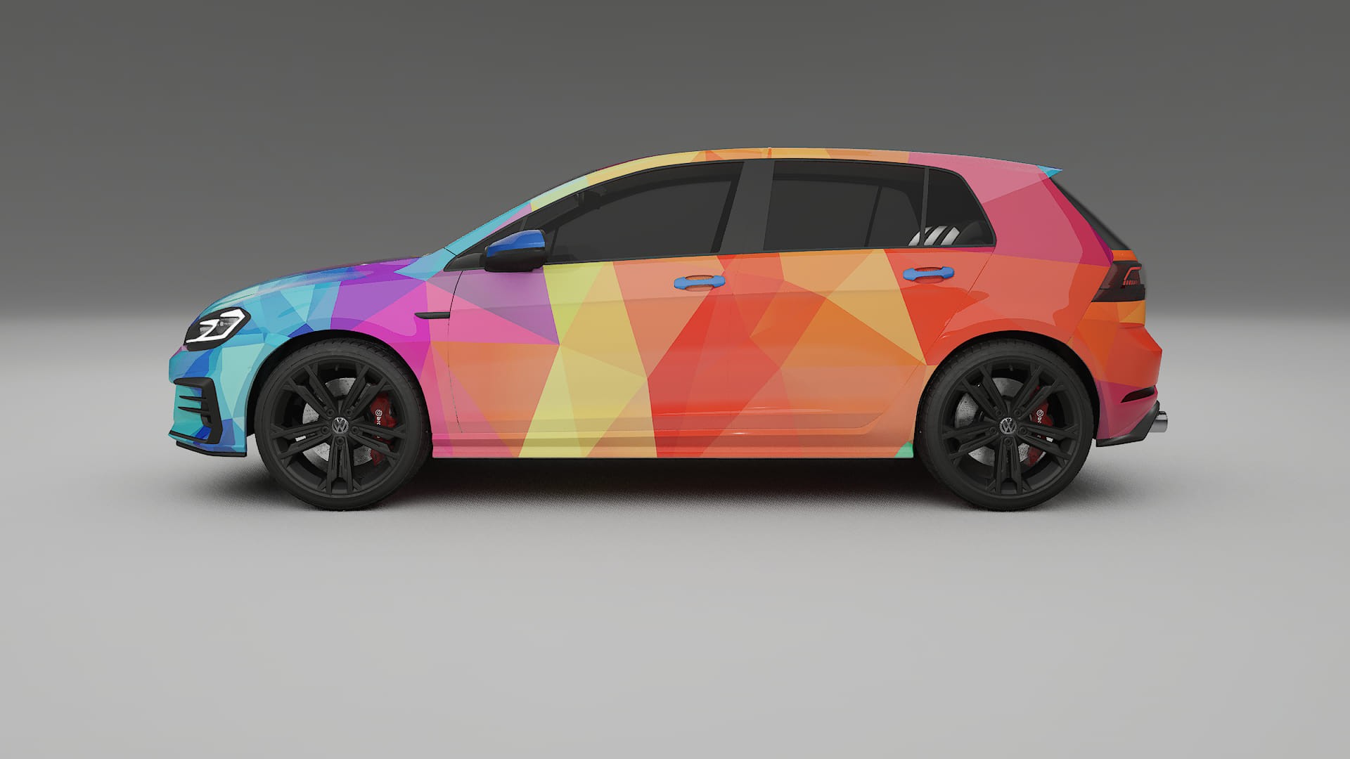 VW Golf Mk7 VECTOR VIBE – Kit Wrap PPF Personalizzato in Pellicola Poliuretanica Stampabile