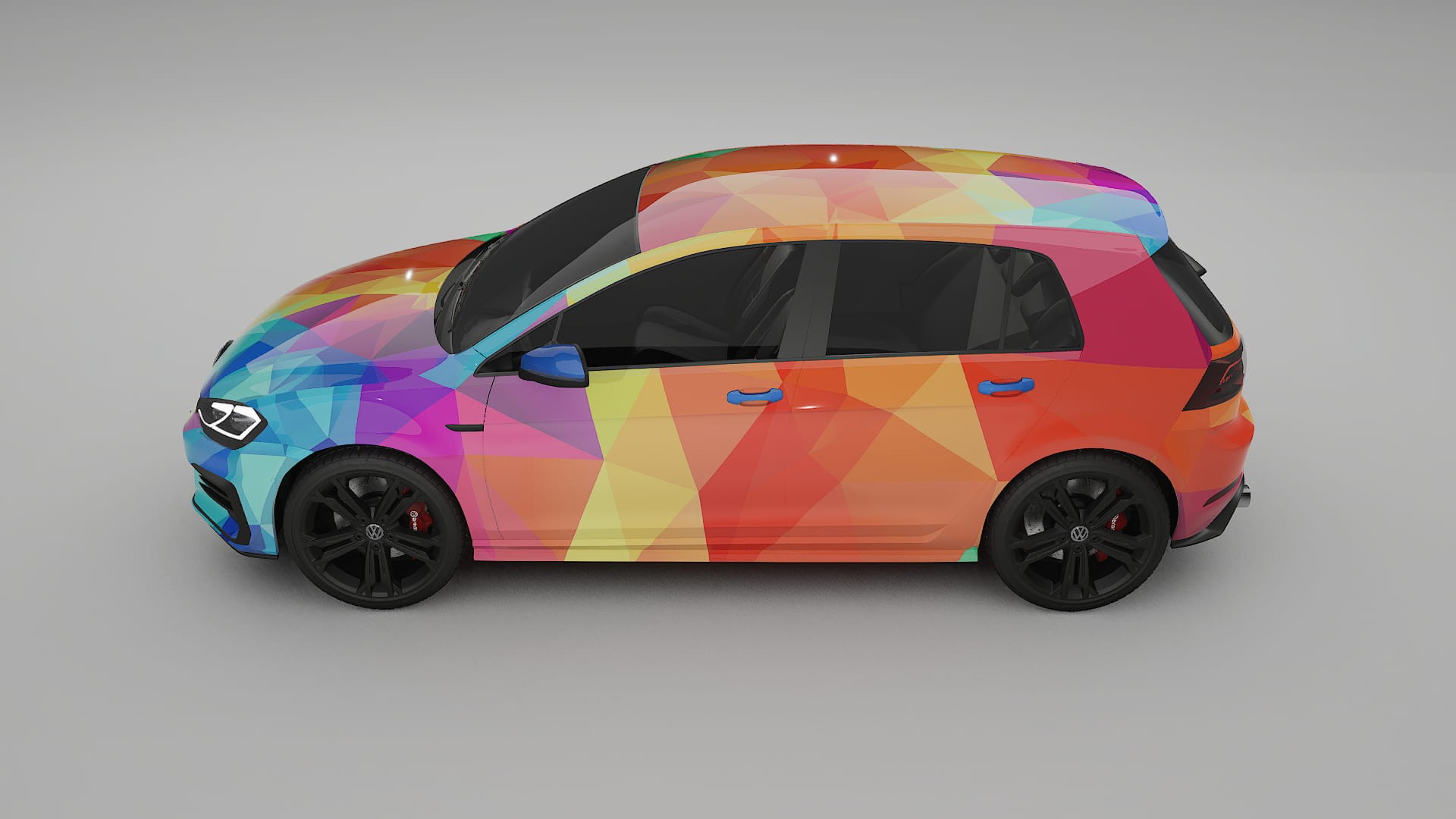VW Golf Mk7 VECTOR VIBE – Kit Wrap PPF Personalizzato in Pellicola Poliuretanica Stampabile