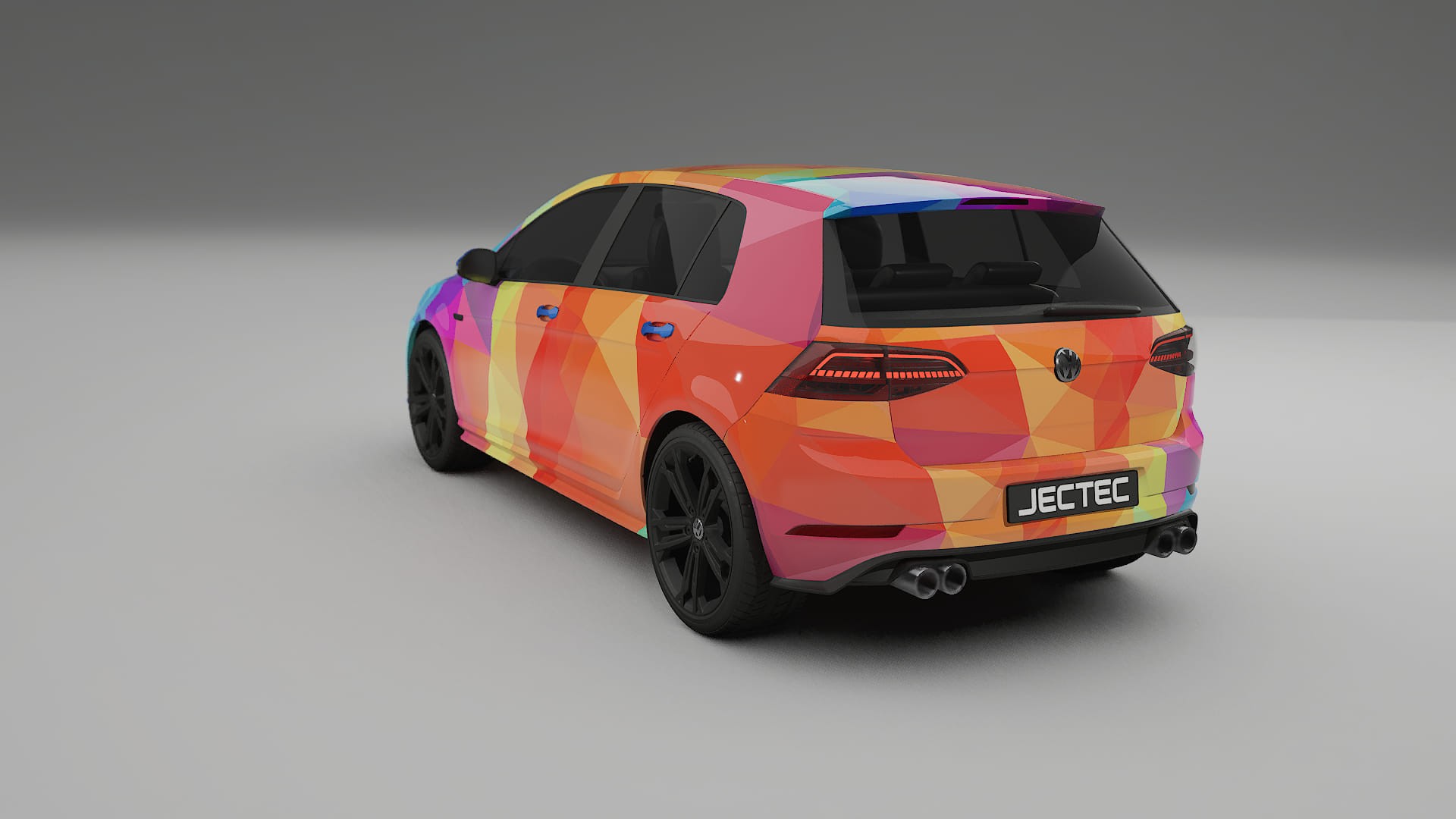 VW Golf Mk7 VECTOR VIBE – Kit Wrap PPF Personalizzato in Pellicola Poliuretanica Stampabile