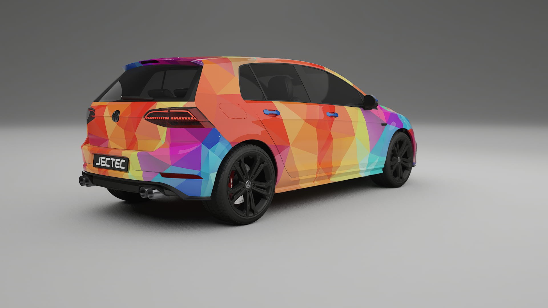 VW Golf Mk7 VECTOR VIBE – Kit Wrap PPF Personalizzato in Pellicola Poliuretanica Stampabile